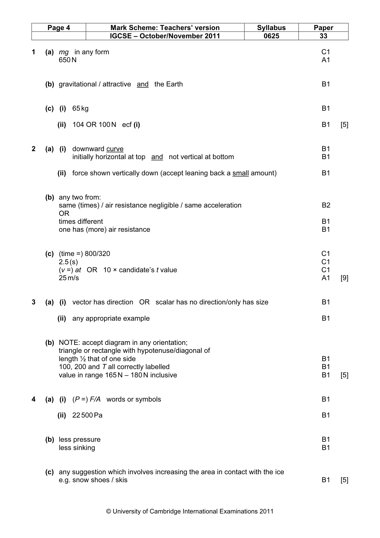 Mark scheme, page 4 of 7