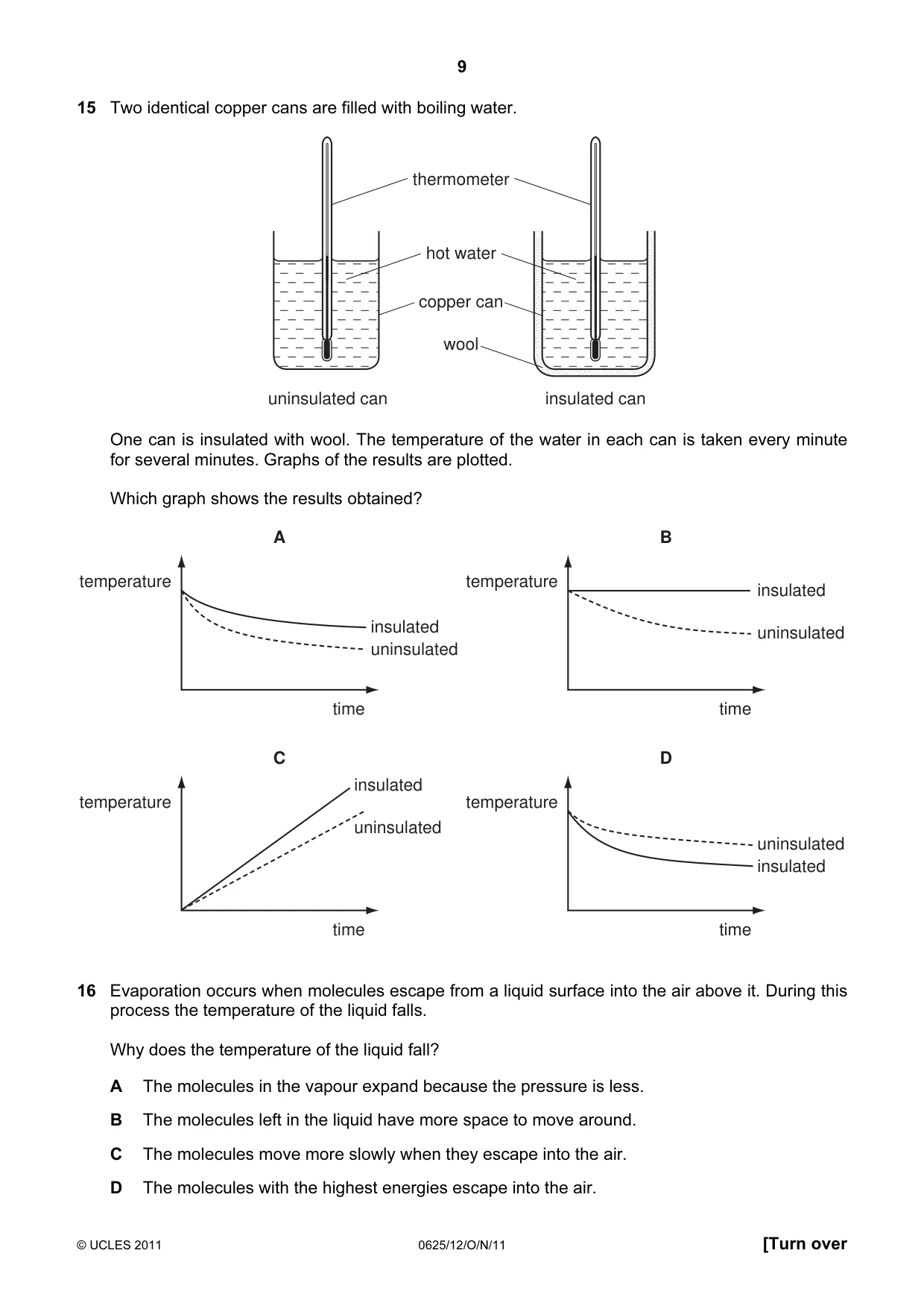 Cambridge IGCSE Physics 0625 2011 Oct/Nov Paper 1 · Variant 2 question paper, page 9 of 24