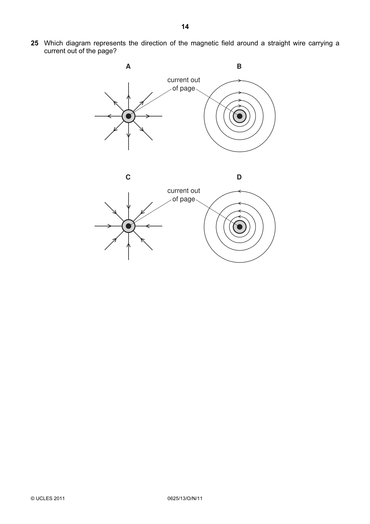 Cambridge IGCSE Physics 0625 2011 Oct/Nov Paper 1 · Variant 3 question paper, page 14 of 24