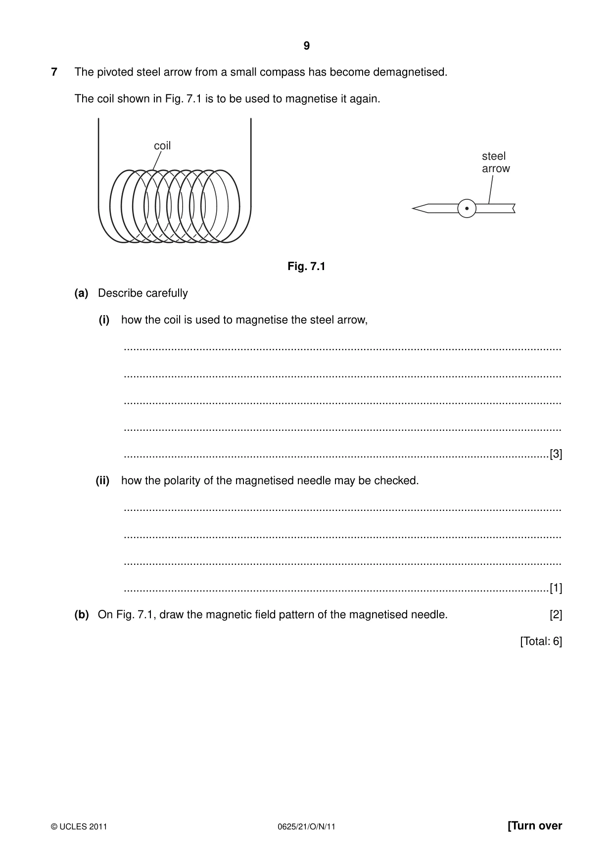 Cambridge IGCSE Physics 0625 2011 Oct/Nov Paper 2 · Variant 1 question paper, page 9 of 16