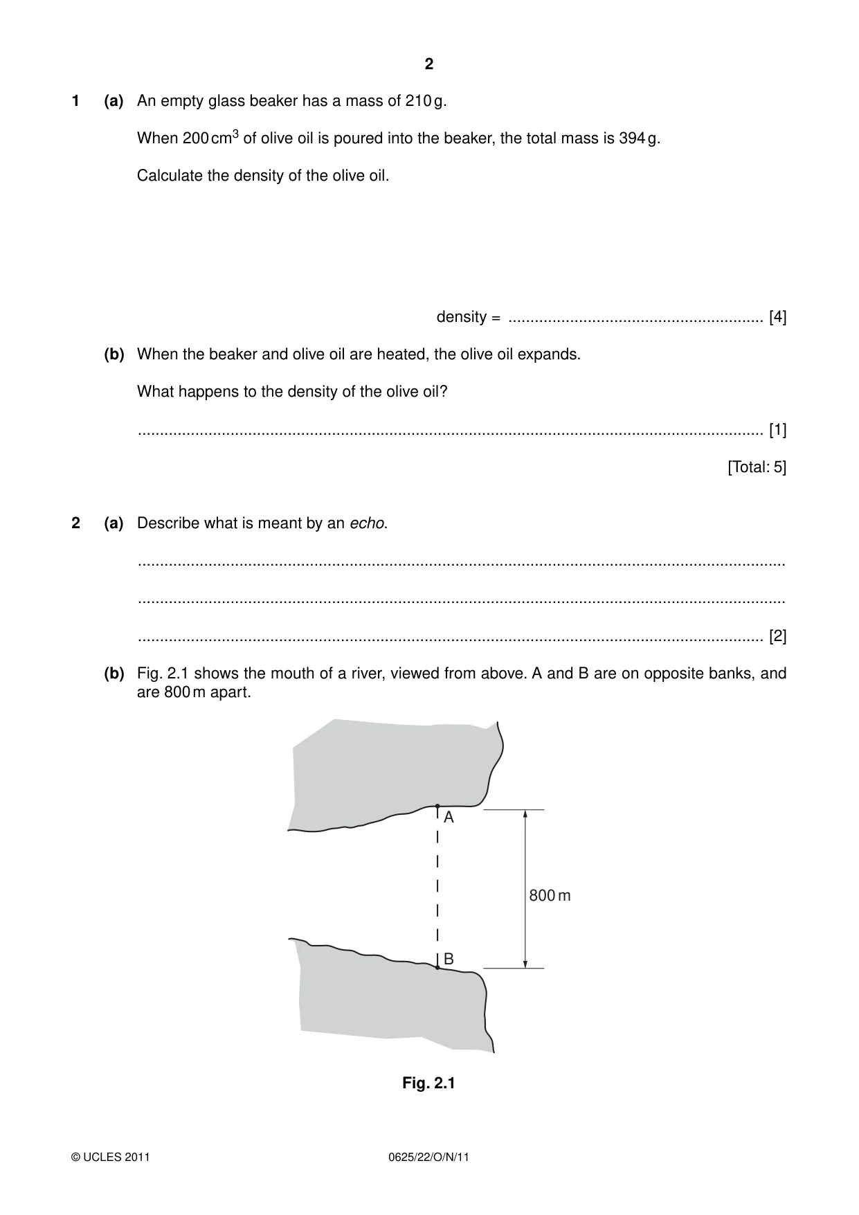 Cambridge IGCSE Physics 0625 2011 Oct/Nov Paper 2 · Variant 2 question paper, page 2 of 16