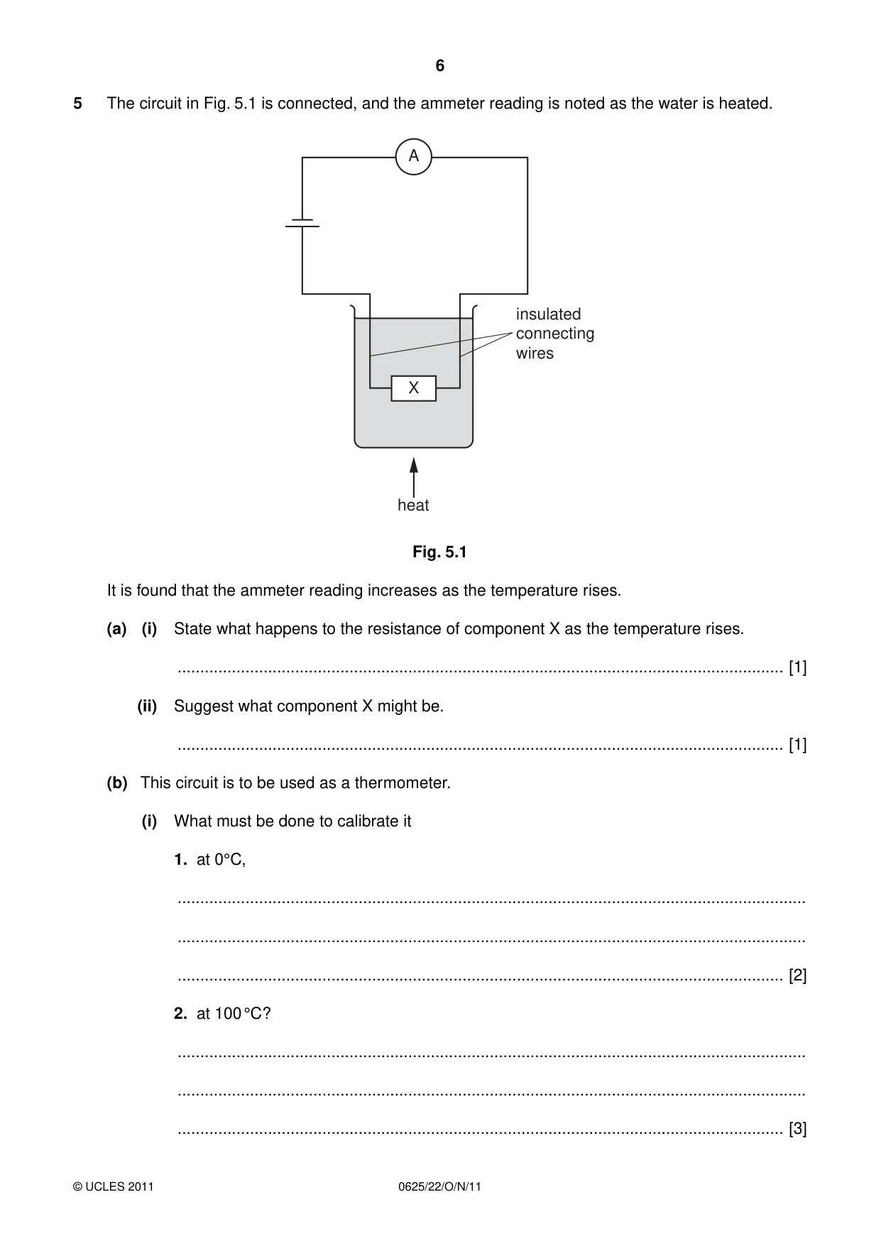 Cambridge IGCSE Physics 0625 2011 Oct/Nov Paper 2 · Variant 2 question paper, page 6 of 16