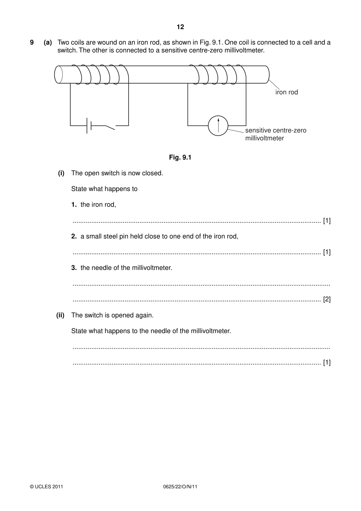 Cambridge IGCSE Physics 0625 2011 Oct/Nov Paper 2 · Variant 2 question paper, page 12 of 16