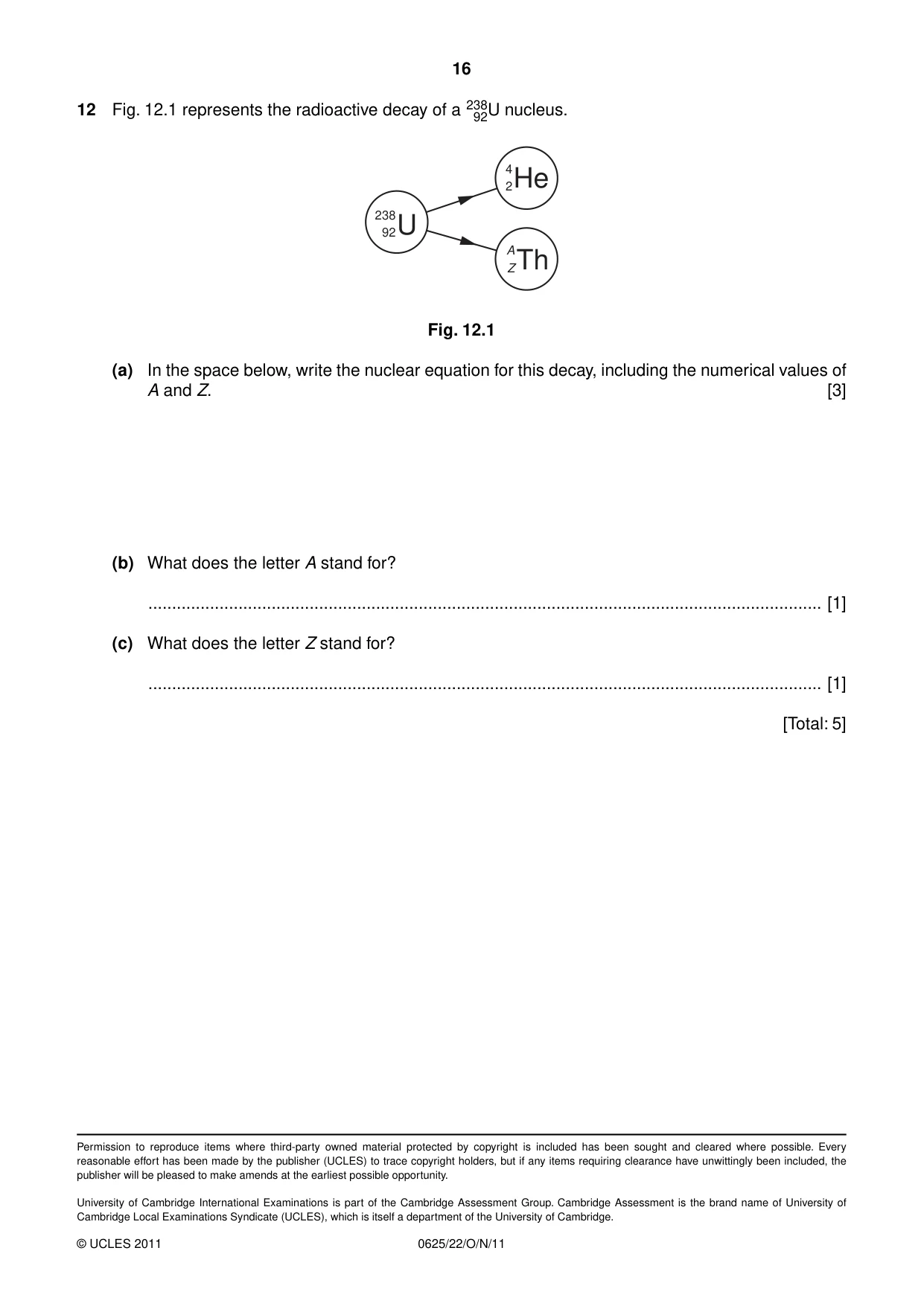 Cambridge IGCSE Physics 0625 2011 Oct/Nov Paper 2 · Variant 2 question paper, page 16 of 16