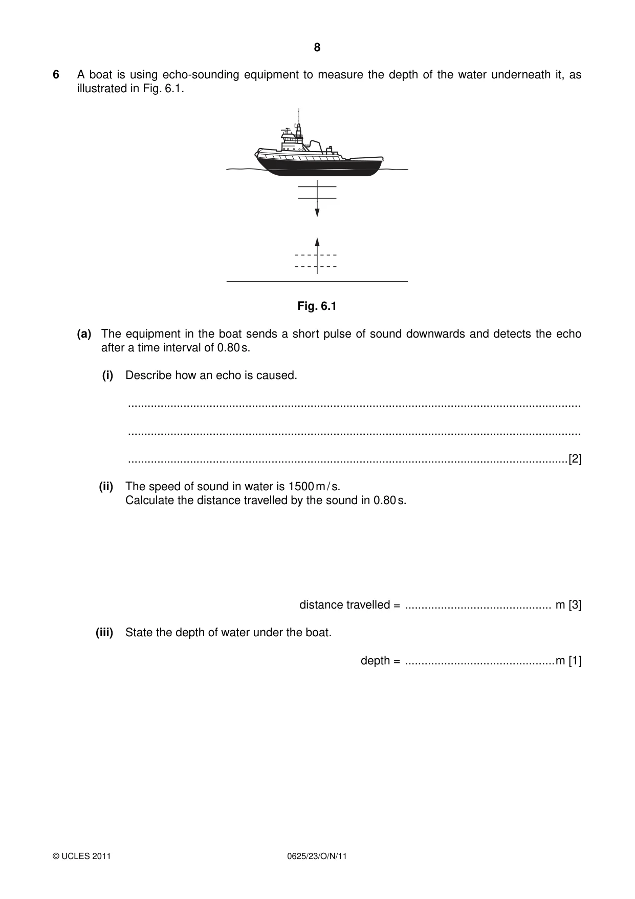 Cambridge IGCSE Physics 0625 2011 Oct/Nov Paper 2 · Variant 3 question paper, page 8 of 20
