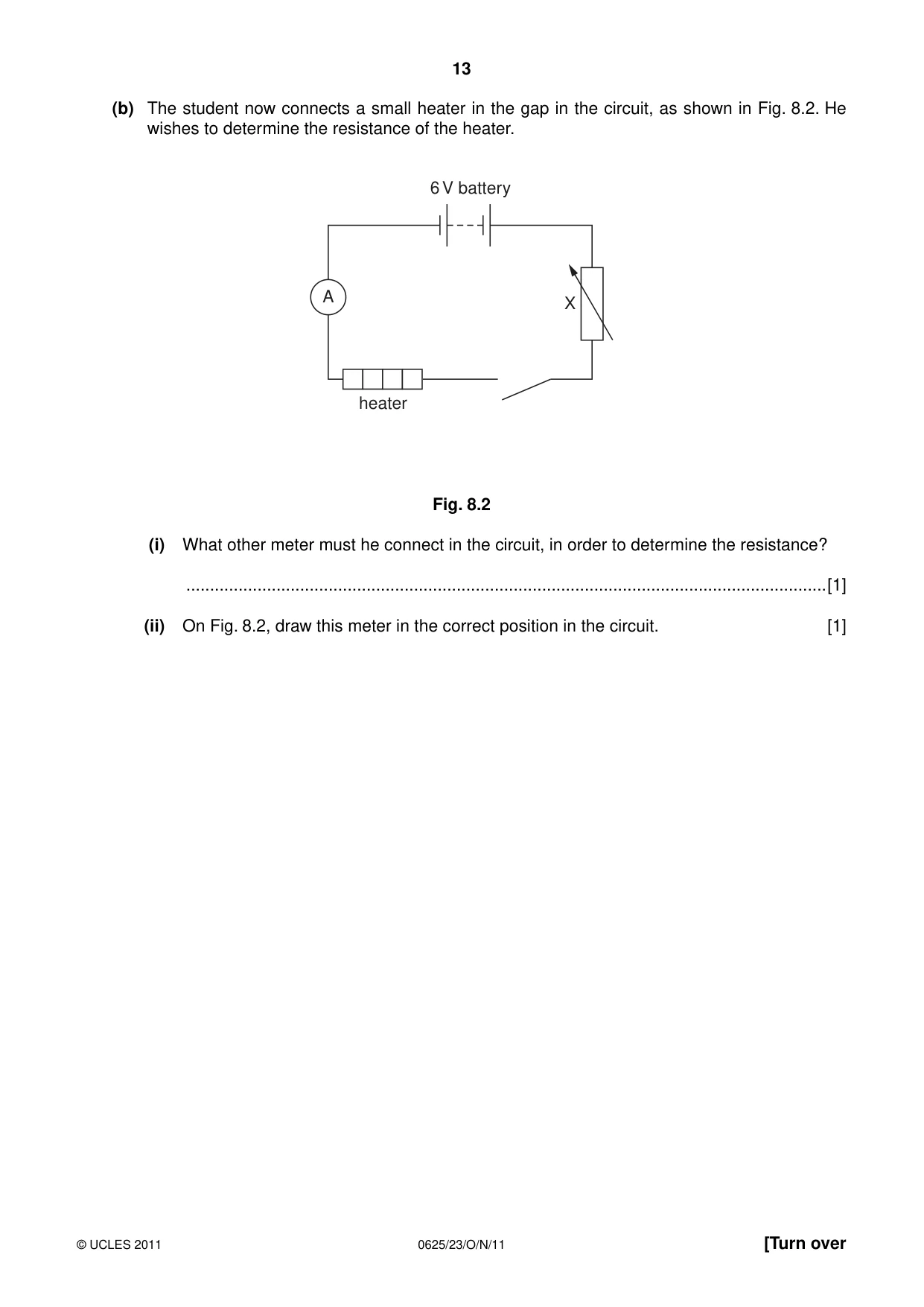 Cambridge IGCSE Physics 0625 2011 Oct/Nov Paper 2 · Variant 3 question paper, page 13 of 20