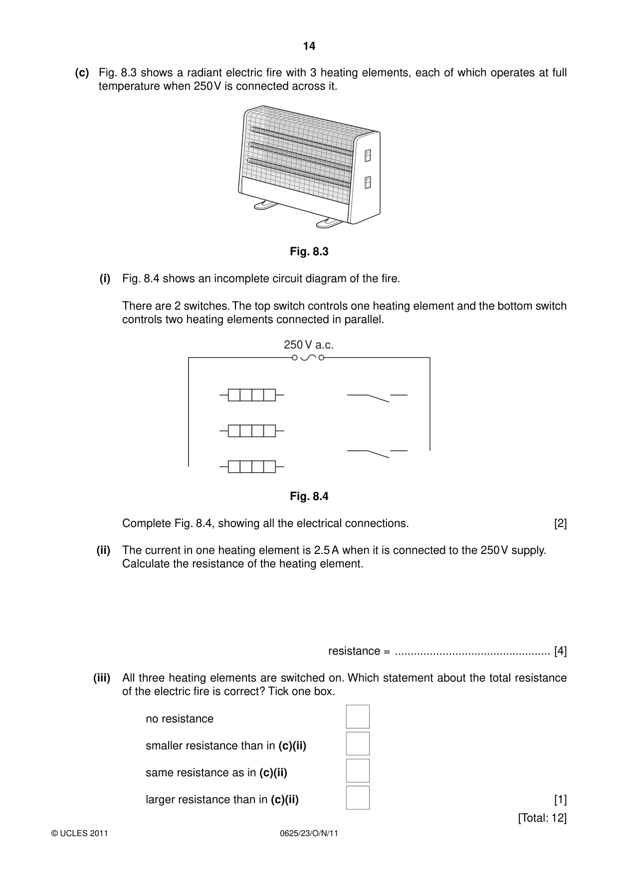Cambridge IGCSE Physics 0625 2011 Oct/Nov Paper 2 · Variant 3 question paper, page 14 of 20
