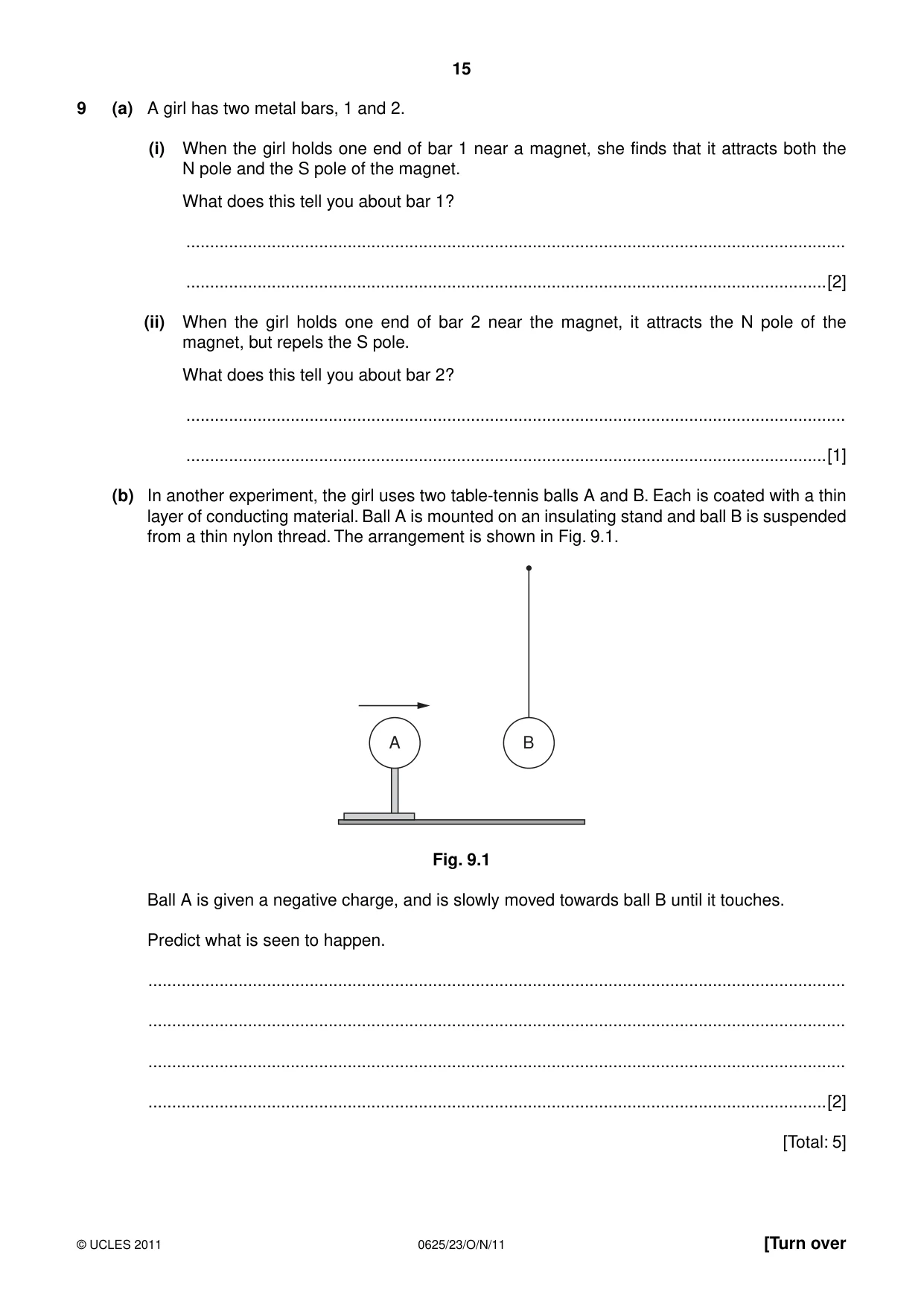 Cambridge IGCSE Physics 0625 2011 Oct/Nov Paper 2 · Variant 3 question paper, page 15 of 20