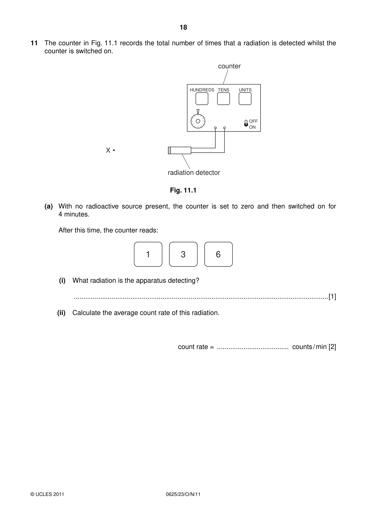 Cambridge IGCSE Physics 0625 2011 Oct/Nov Paper 2 · Variant 3 question paper, page 18 of 20