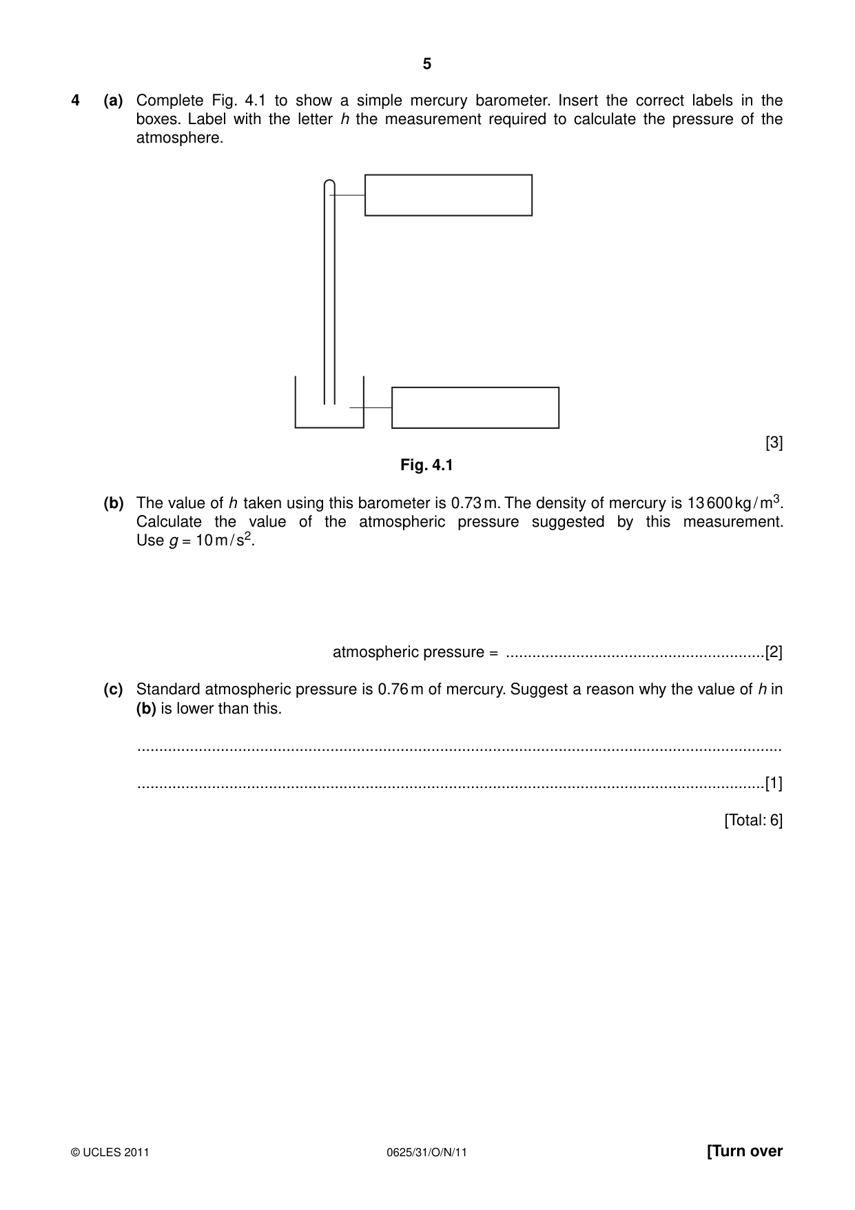 Cambridge IGCSE Physics 0625 2011 Oct/Nov Paper 3 · Variant 1 question paper, page 5 of 16