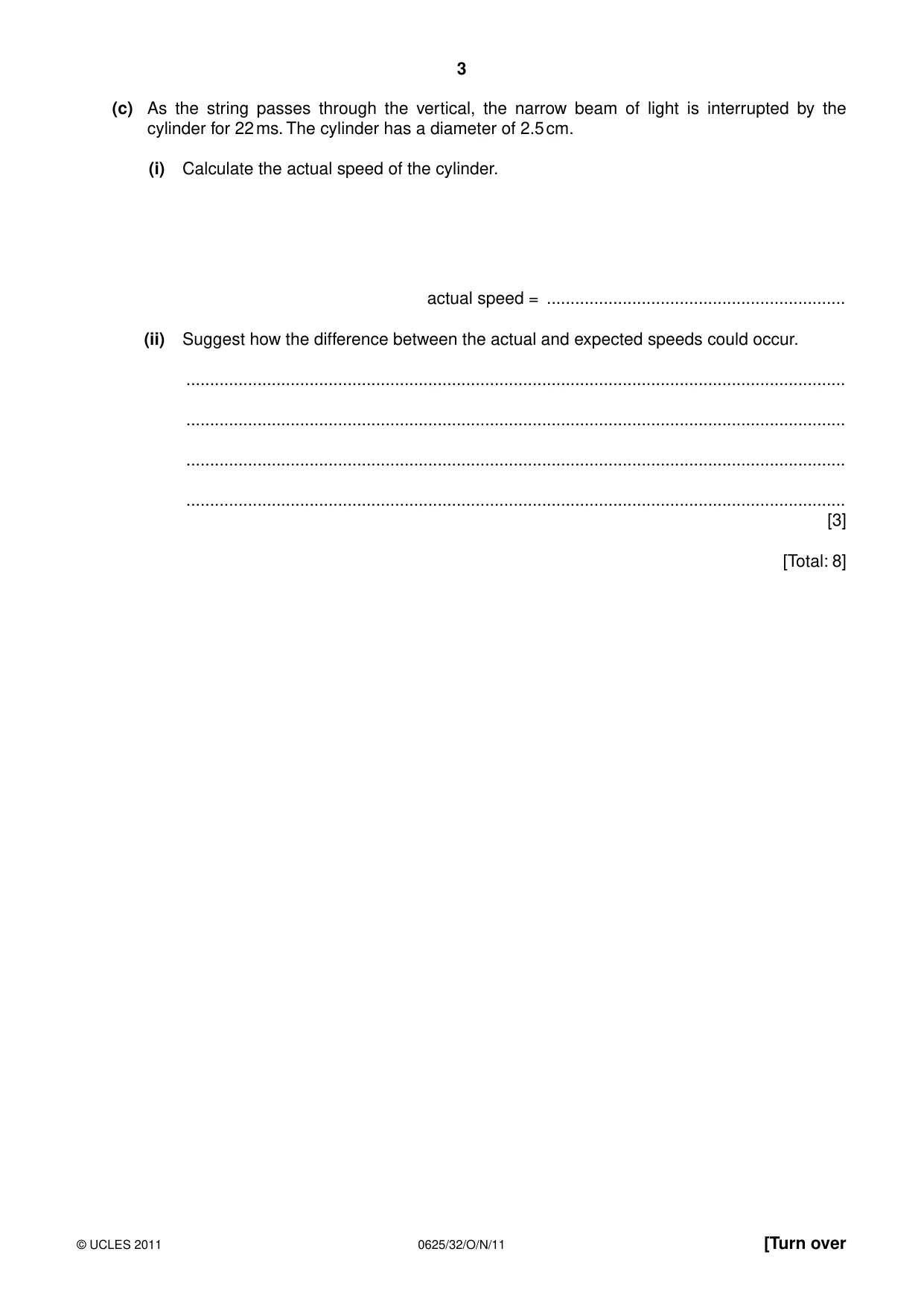 Cambridge IGCSE Physics 0625 2011 Oct/Nov Paper 3 · Variant 2 question paper, page 3 of 20