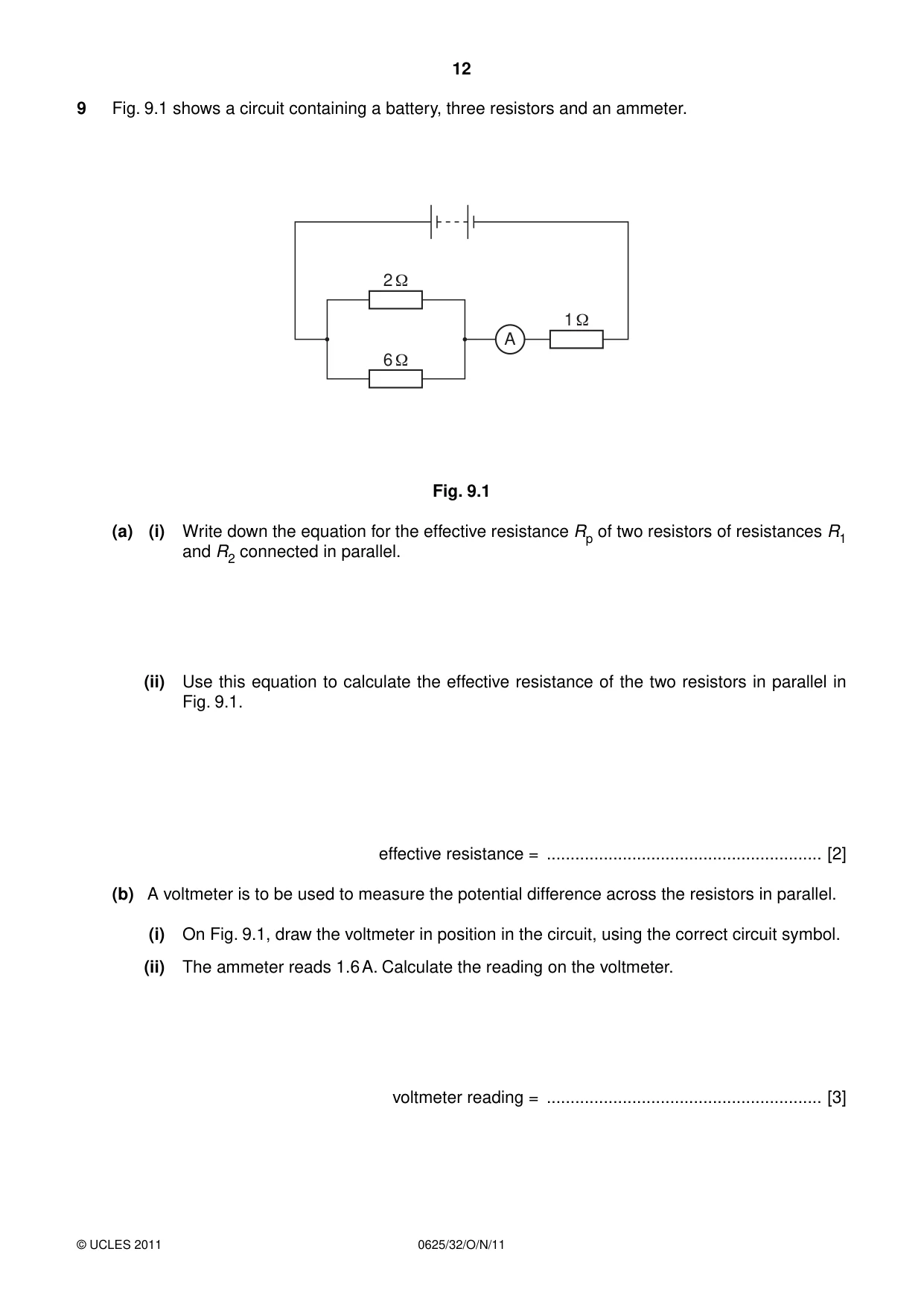 Cambridge IGCSE Physics 0625 2011 Oct/Nov Paper 3 · Variant 2 question paper, page 12 of 20