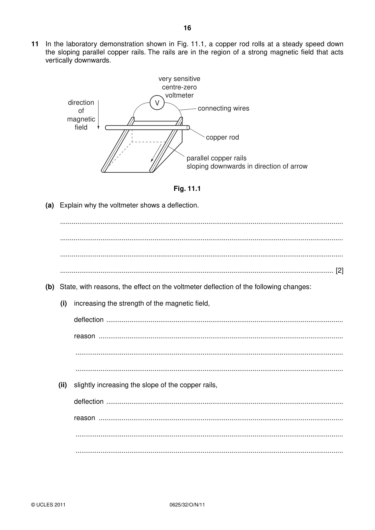 Cambridge IGCSE Physics 0625 2011 Oct/Nov Paper 3 · Variant 2 question paper, page 16 of 20
