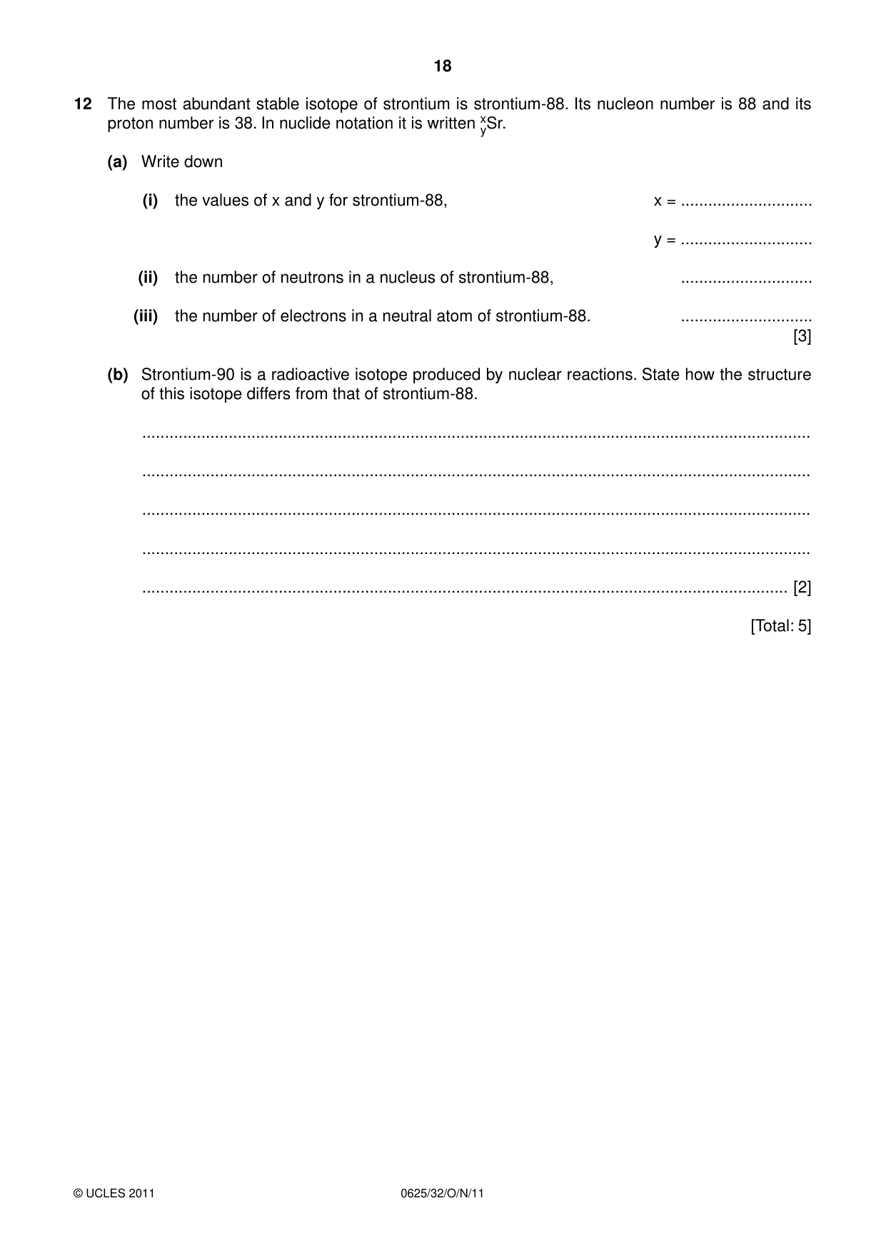 Cambridge IGCSE Physics 0625 2011 Oct/Nov Paper 3 · Variant 2 question paper, page 18 of 20