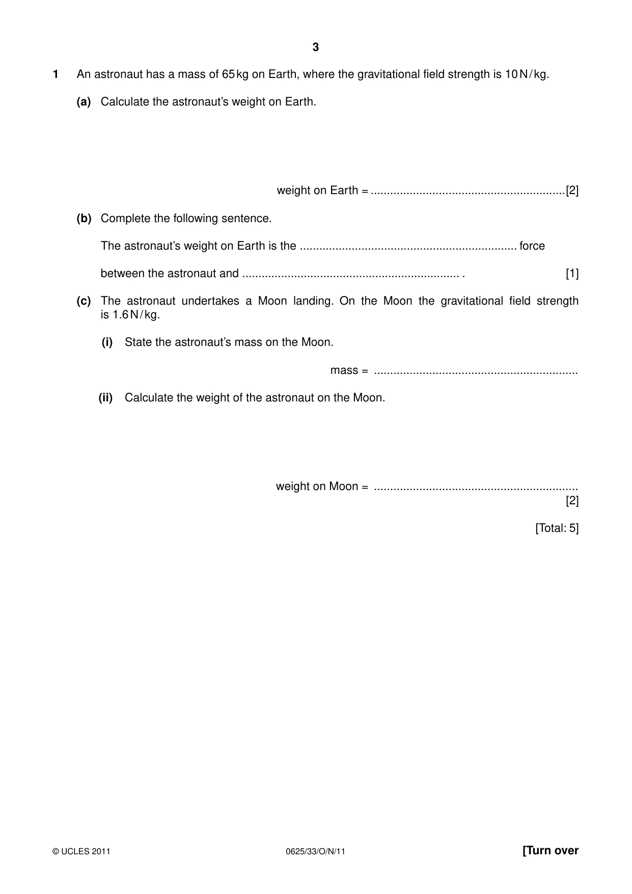 Cambridge IGCSE Physics 0625 2011 Oct/Nov Paper 3 · Variant 3 question paper, page 3 of 20
