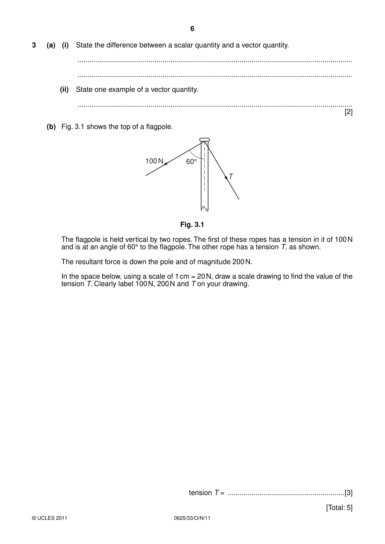 Cambridge IGCSE Physics 0625 2011 Oct/Nov Paper 3 · Variant 3 question paper, page 6 of 20