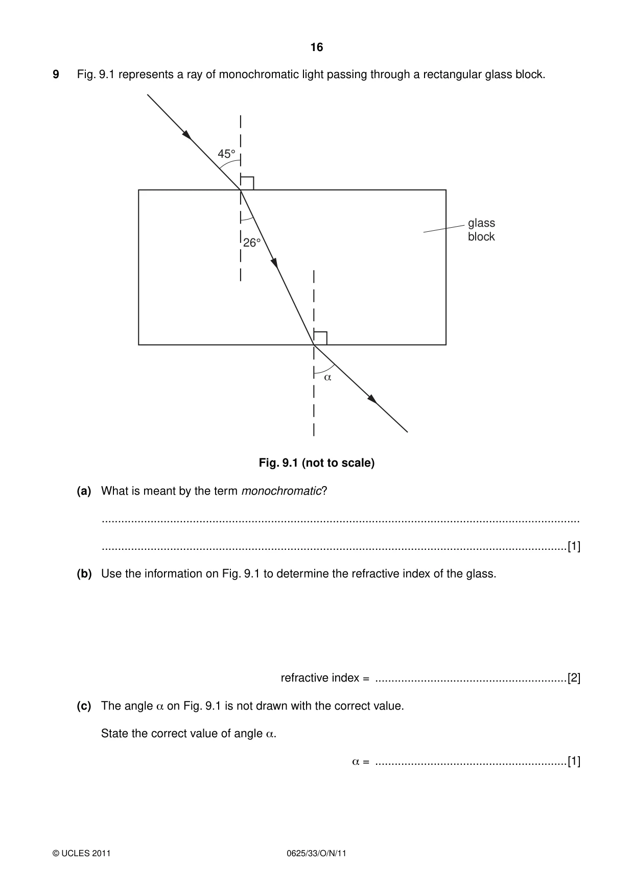 Cambridge IGCSE Physics 0625 2011 Oct/Nov Paper 3 · Variant 3 question paper, page 16 of 20
