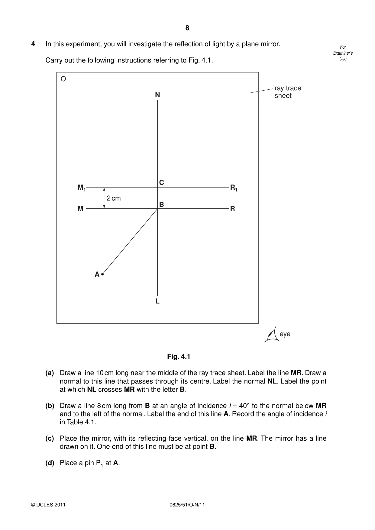 Cambridge IGCSE Physics 0625 2011 Oct/Nov Paper 5 · Variant 1 question paper, page 8 of 12