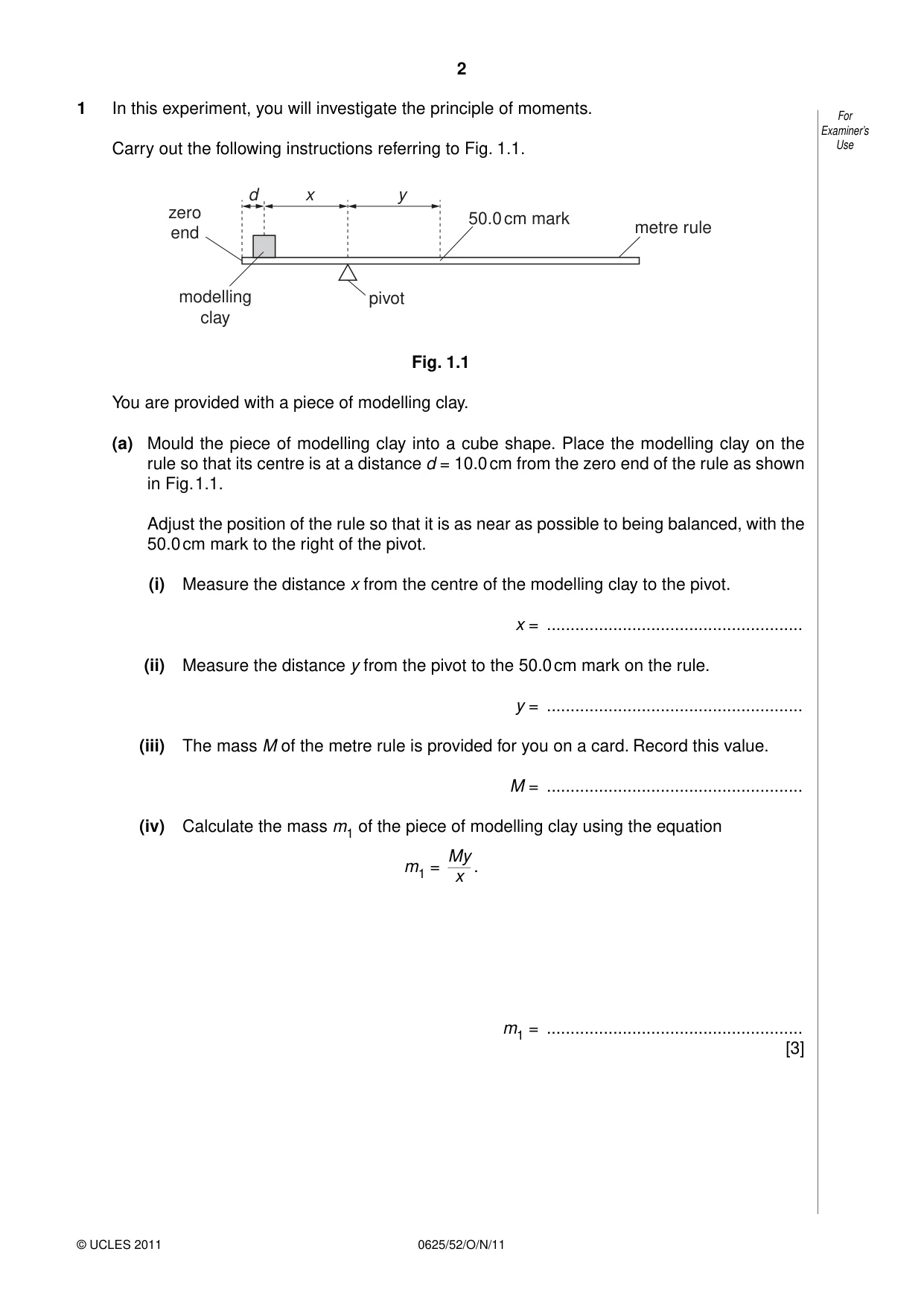 Cambridge IGCSE Physics 0625 2011 Oct/Nov Paper 5 · Variant 2 question paper, page 2 of 12