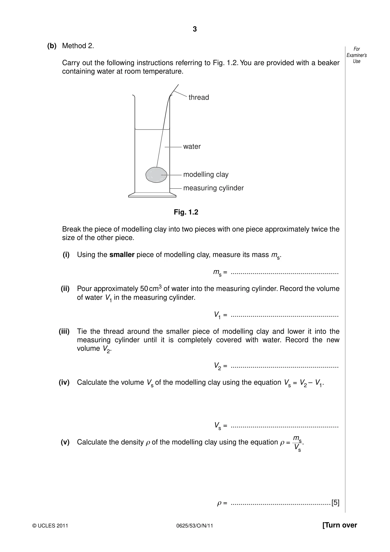 Cambridge IGCSE Physics 0625 2011 Oct/Nov Paper 5 · Variant 3 question paper, page 3 of 12
