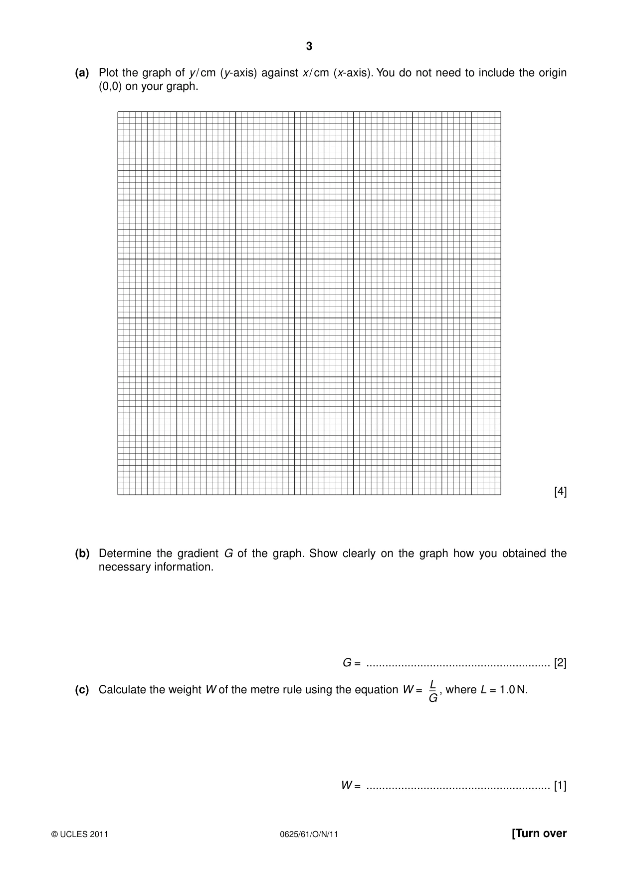 Cambridge IGCSE Physics 0625 2011 Oct/Nov Paper 6 · Variant 1 question paper, page 3 of 12