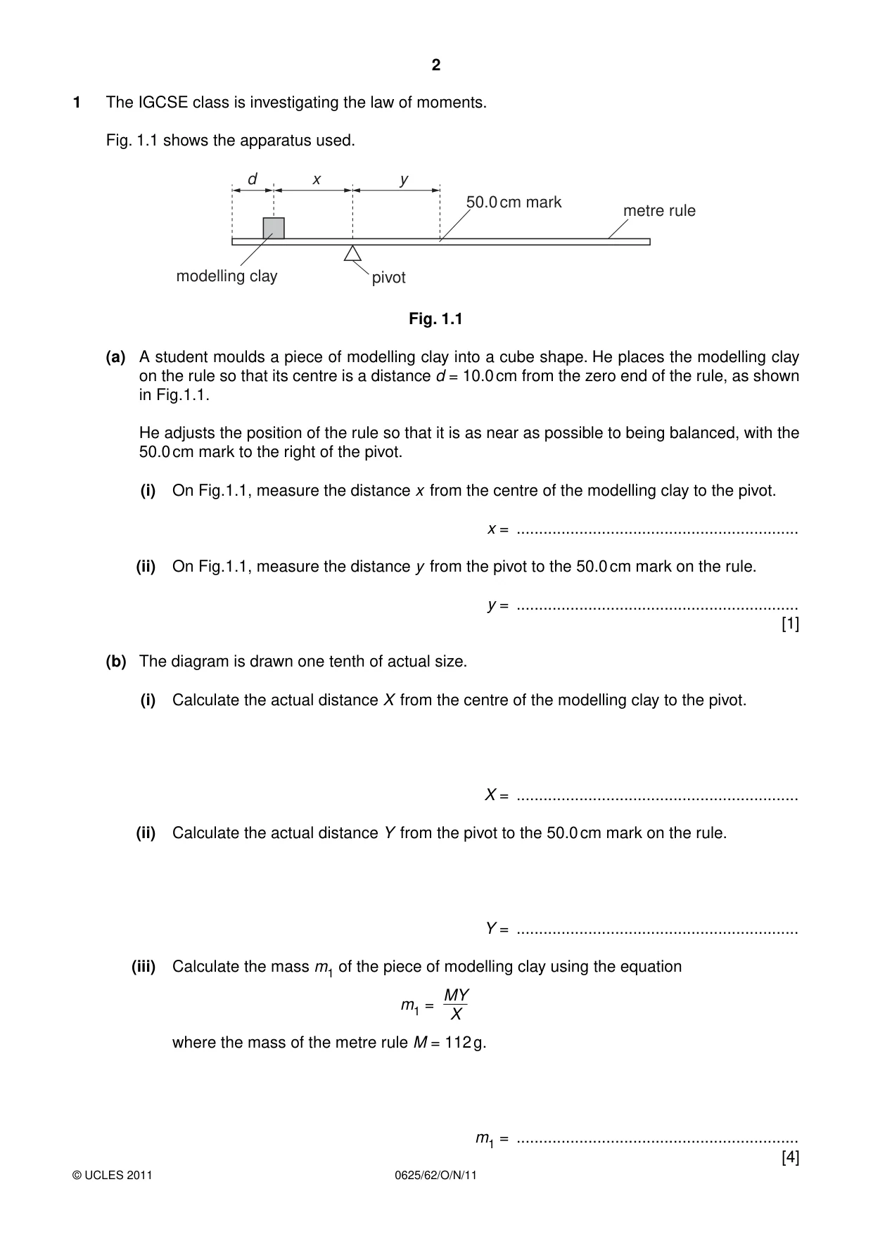 Cambridge IGCSE Physics 0625 2011 Oct/Nov Paper 6 · Variant 2 question paper, page 2 of 12