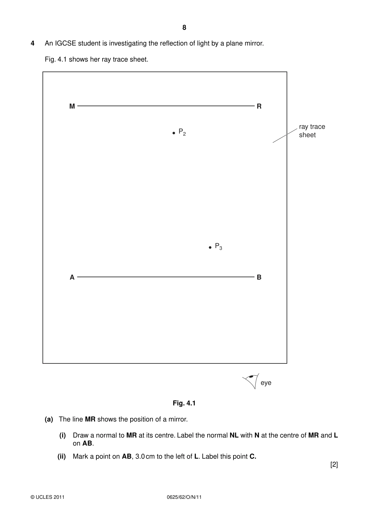Cambridge IGCSE Physics 0625 2011 Oct/Nov Paper 6 · Variant 2 question paper, page 8 of 12