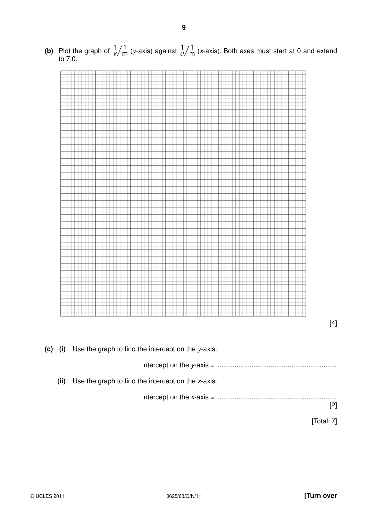 Cambridge IGCSE Physics 0625 2011 Oct/Nov Paper 6 · Variant 3 question paper, page 9 of 12