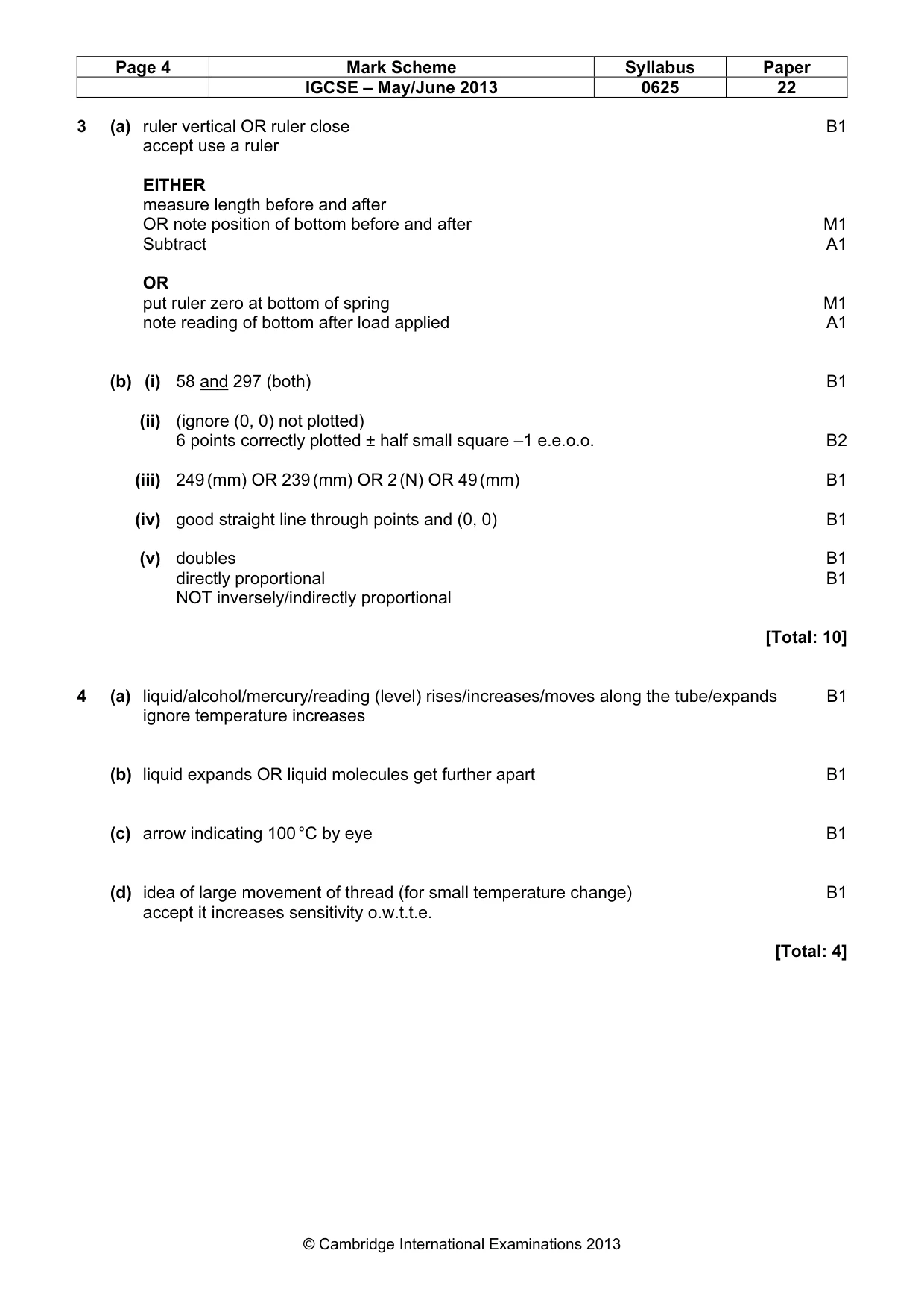 Mark scheme, page 4 of 8