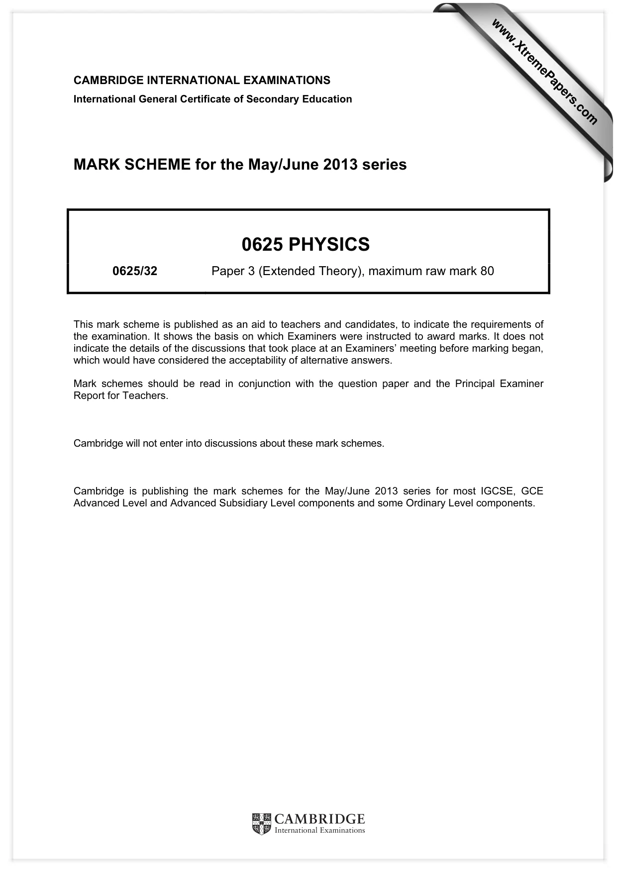 Mark scheme, page 1 of 9