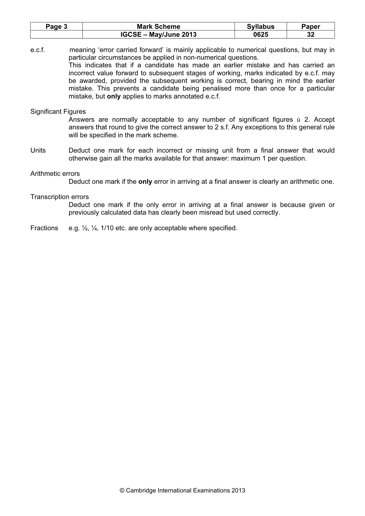 Mark scheme, page 3 of 9