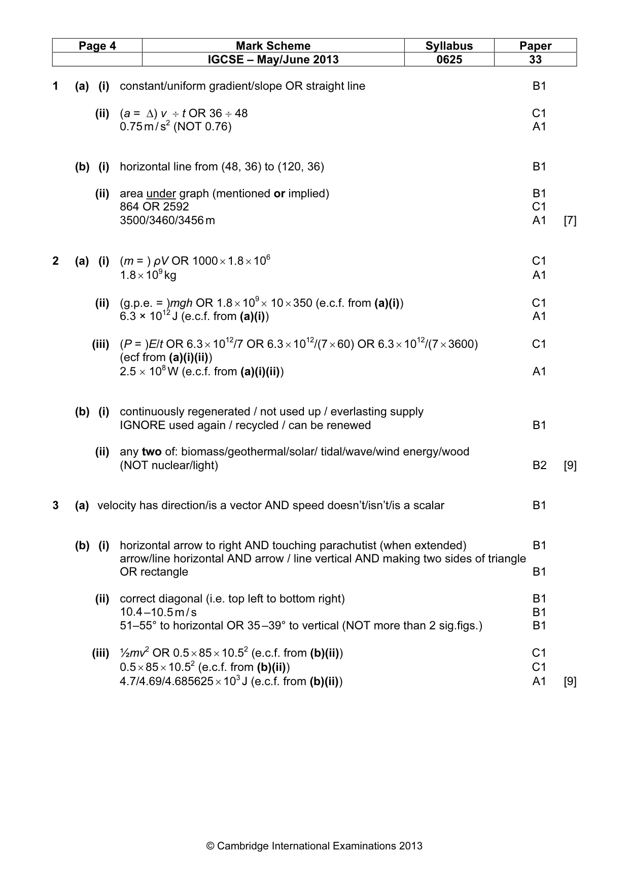 Mark scheme, page 4 of 7