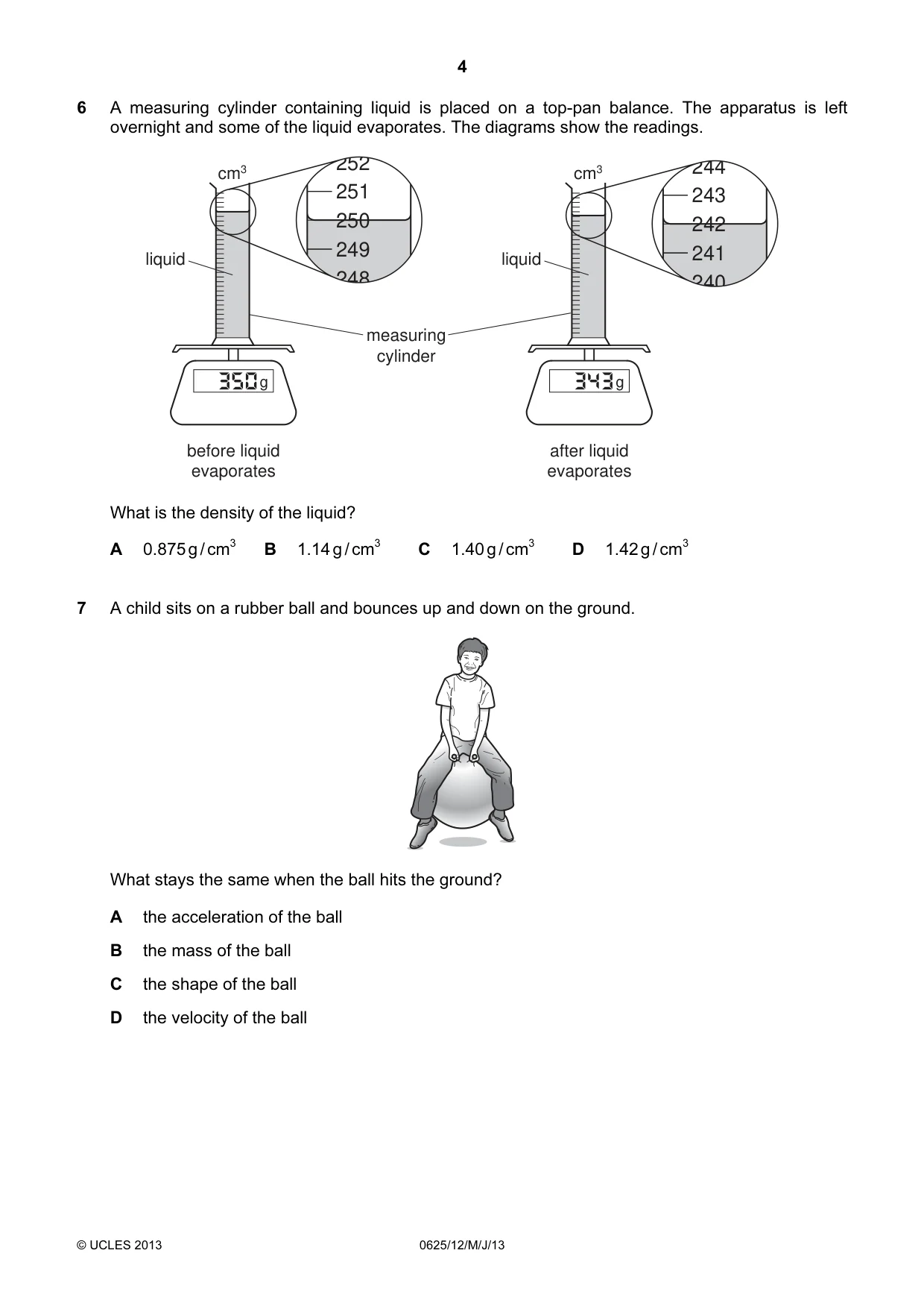 Cambridge IGCSE Physics 0625 2013 May/June Paper 1 · Variant 2 question paper, page 4 of 20