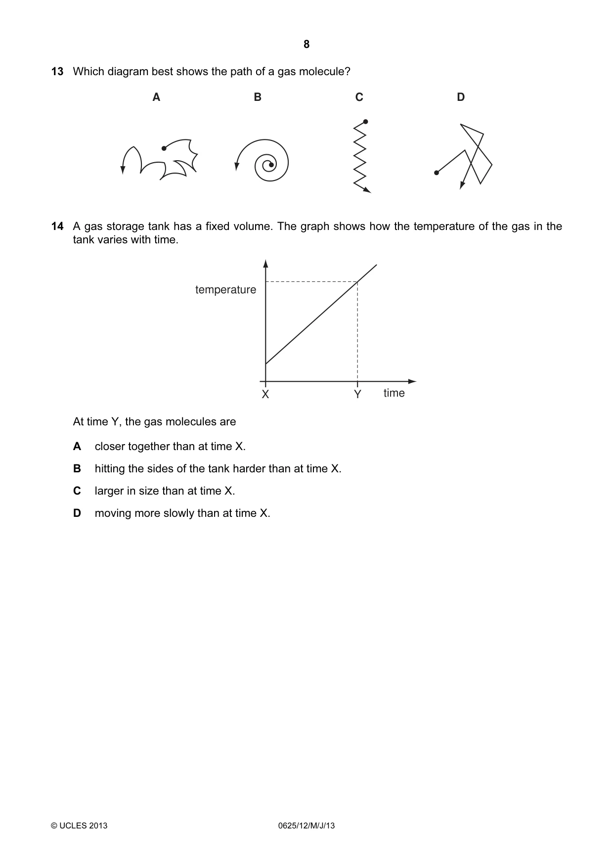 Cambridge IGCSE Physics 0625 2013 May/June Paper 1 · Variant 2 question paper, page 8 of 20