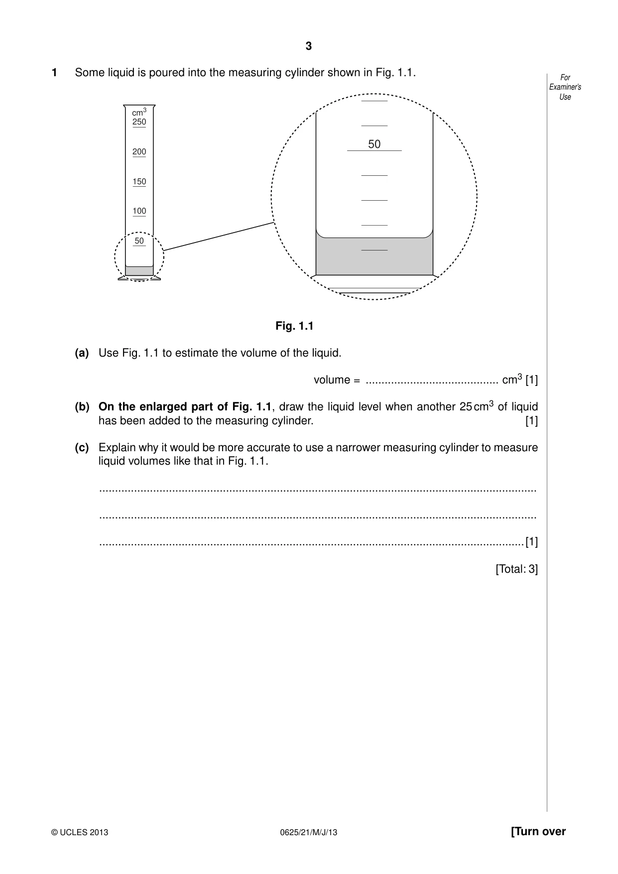 Cambridge IGCSE Physics 0625 2013 May/June Paper 2 · Variant 1 question paper, page 3 of 20