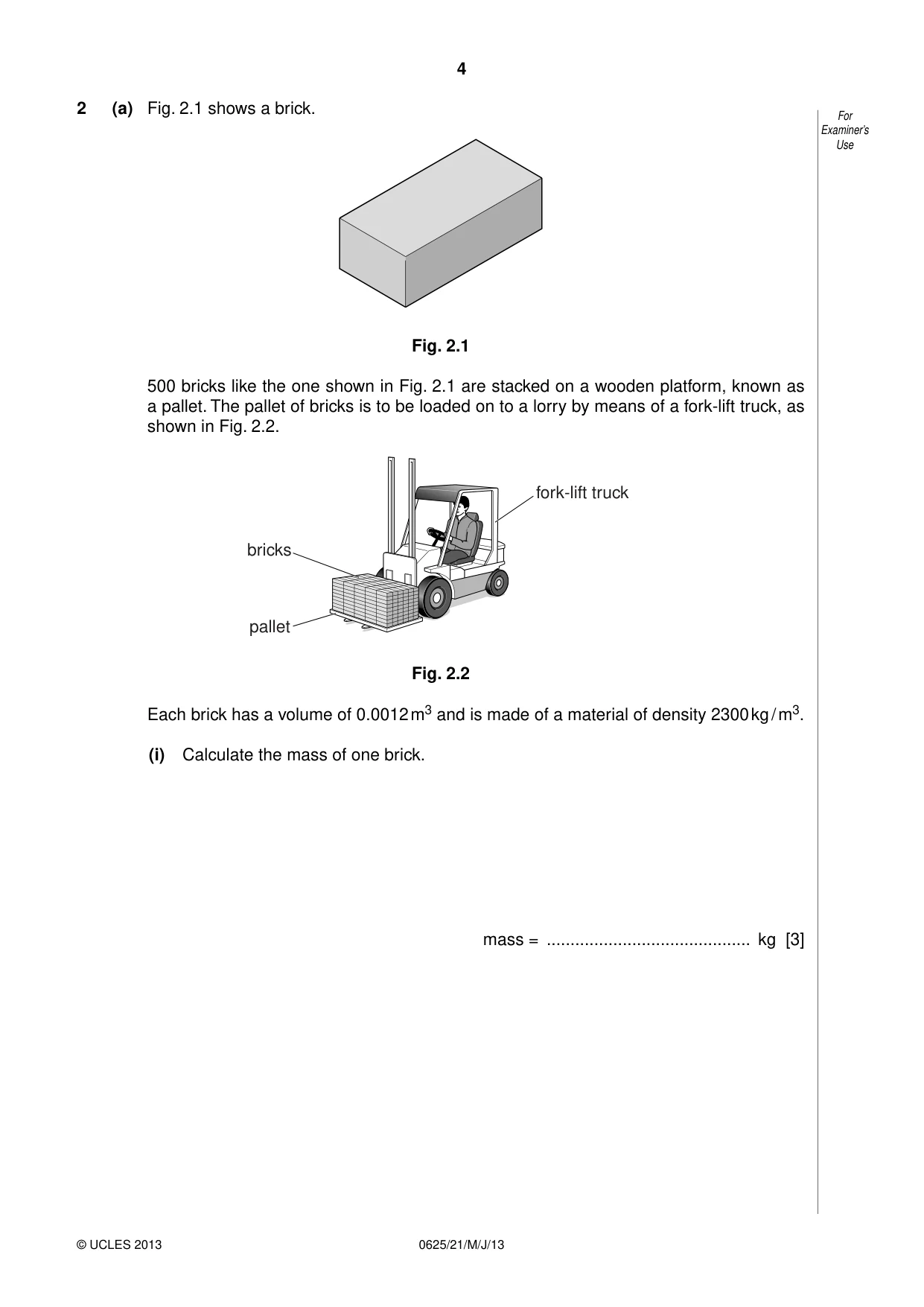 Cambridge IGCSE Physics 0625 2013 May/June Paper 2 · Variant 1 question paper, page 4 of 20