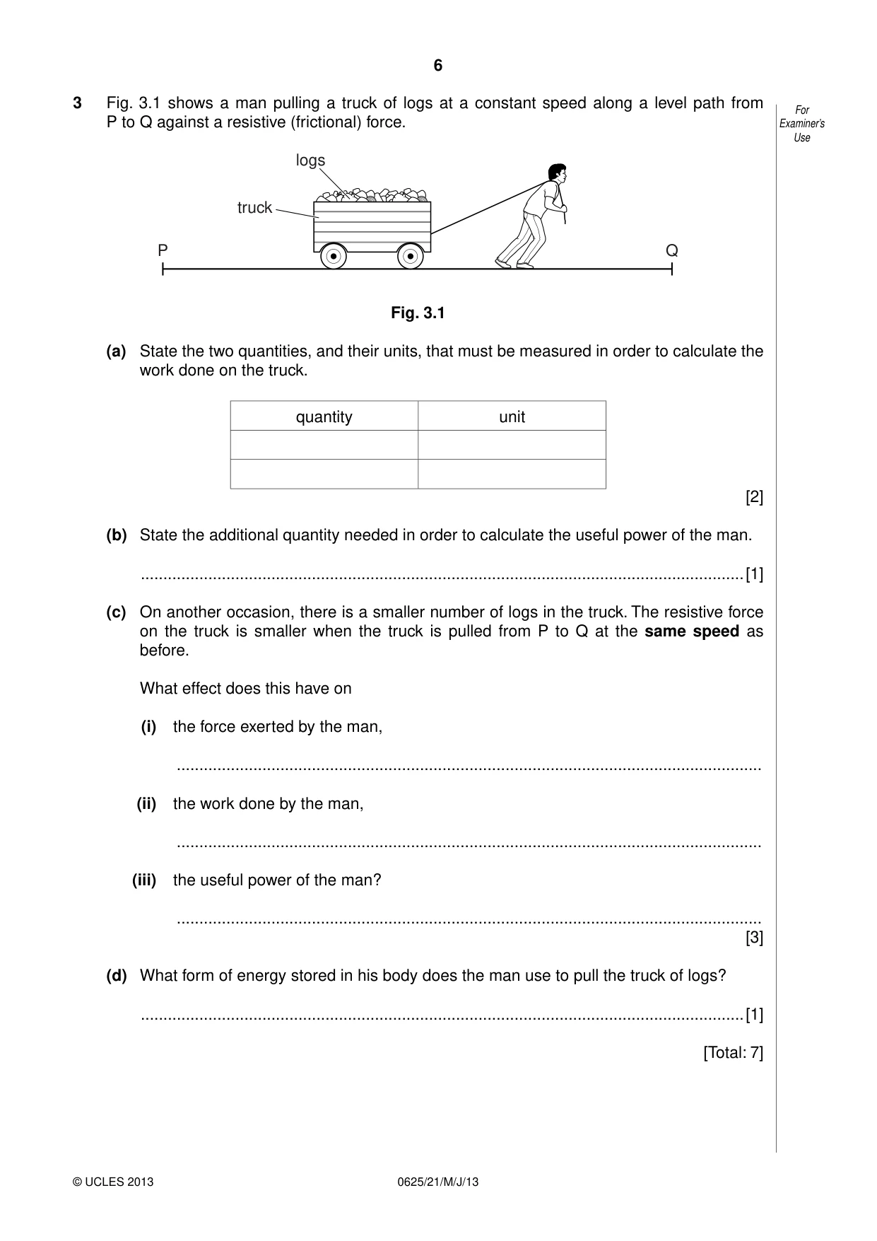 Cambridge IGCSE Physics 0625 2013 May/June Paper 2 · Variant 1 question paper, page 6 of 20