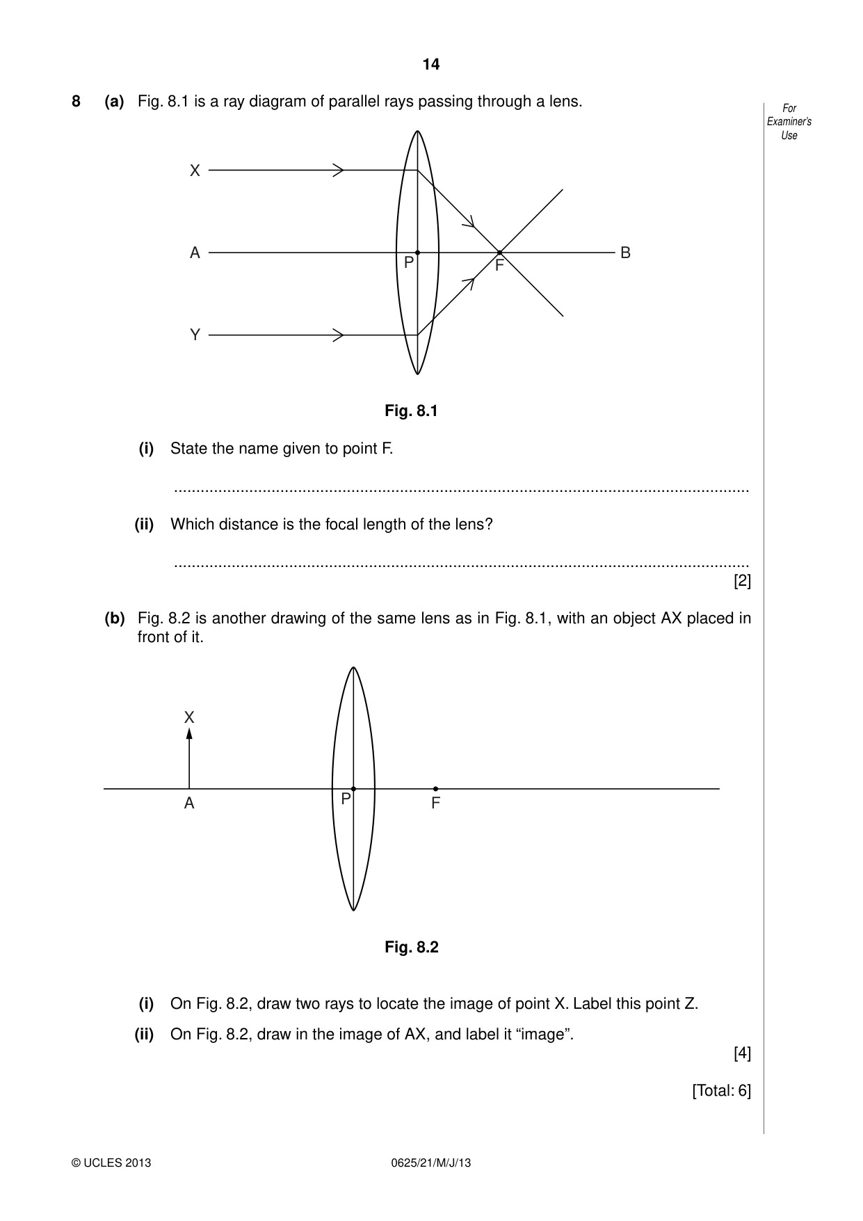 Cambridge IGCSE Physics 0625 2013 May/June Paper 2 · Variant 1 question paper, page 14 of 20
