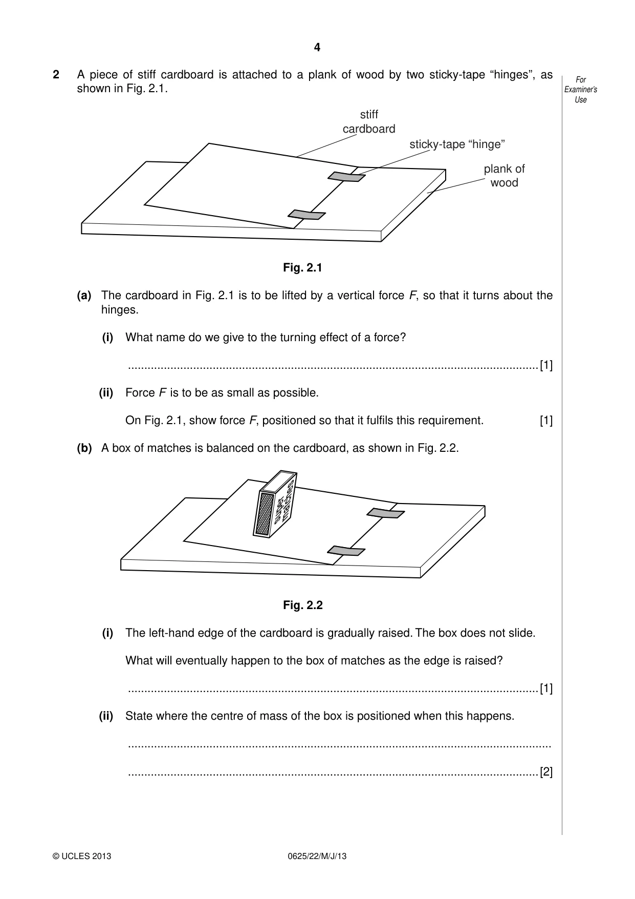 Cambridge IGCSE Physics 0625 2013 May/June Paper 2 · Variant 2 question paper, page 4 of 20