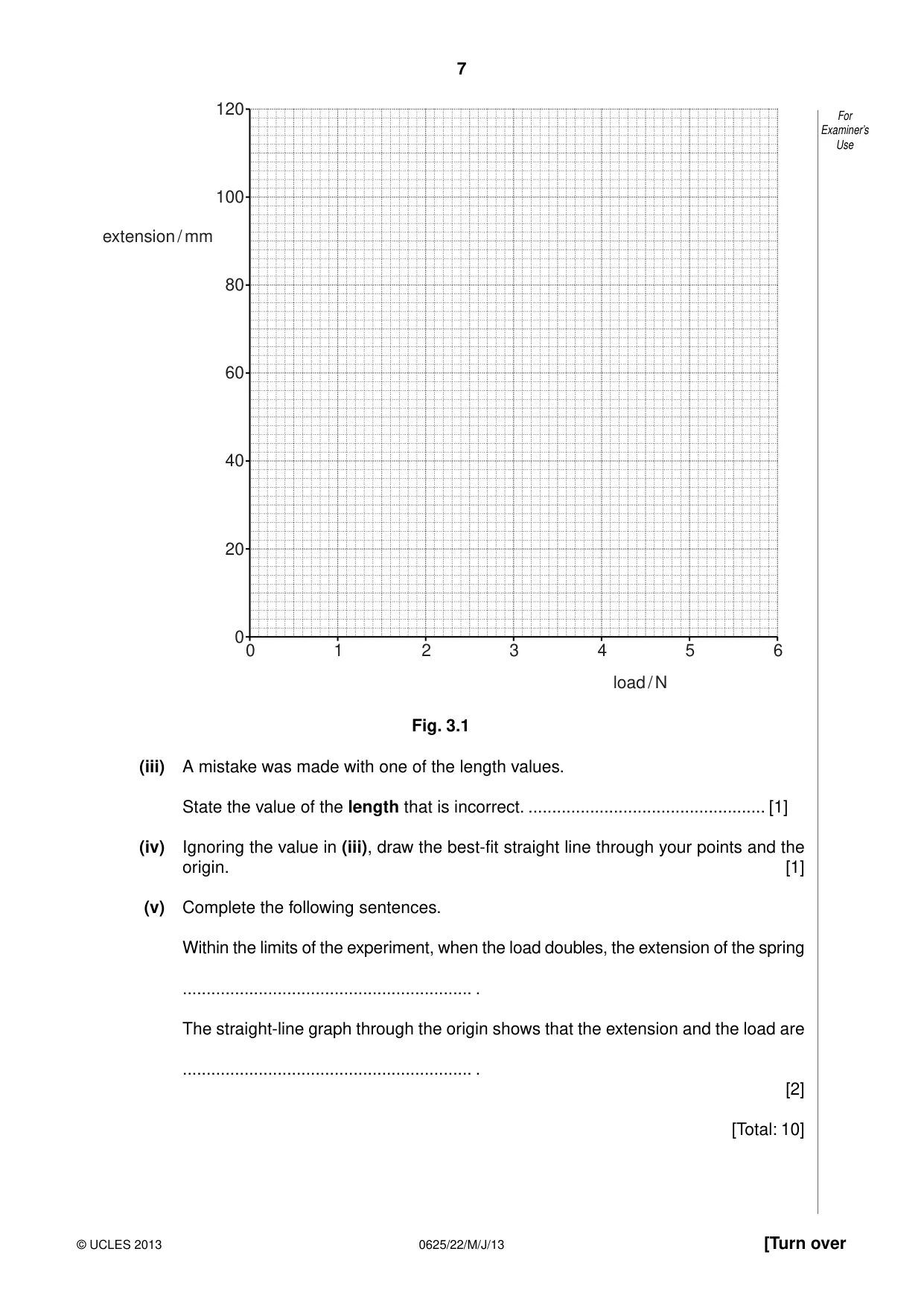 Cambridge IGCSE Physics 0625 2013 May/June Paper 2 · Variant 2 question paper, page 7 of 20