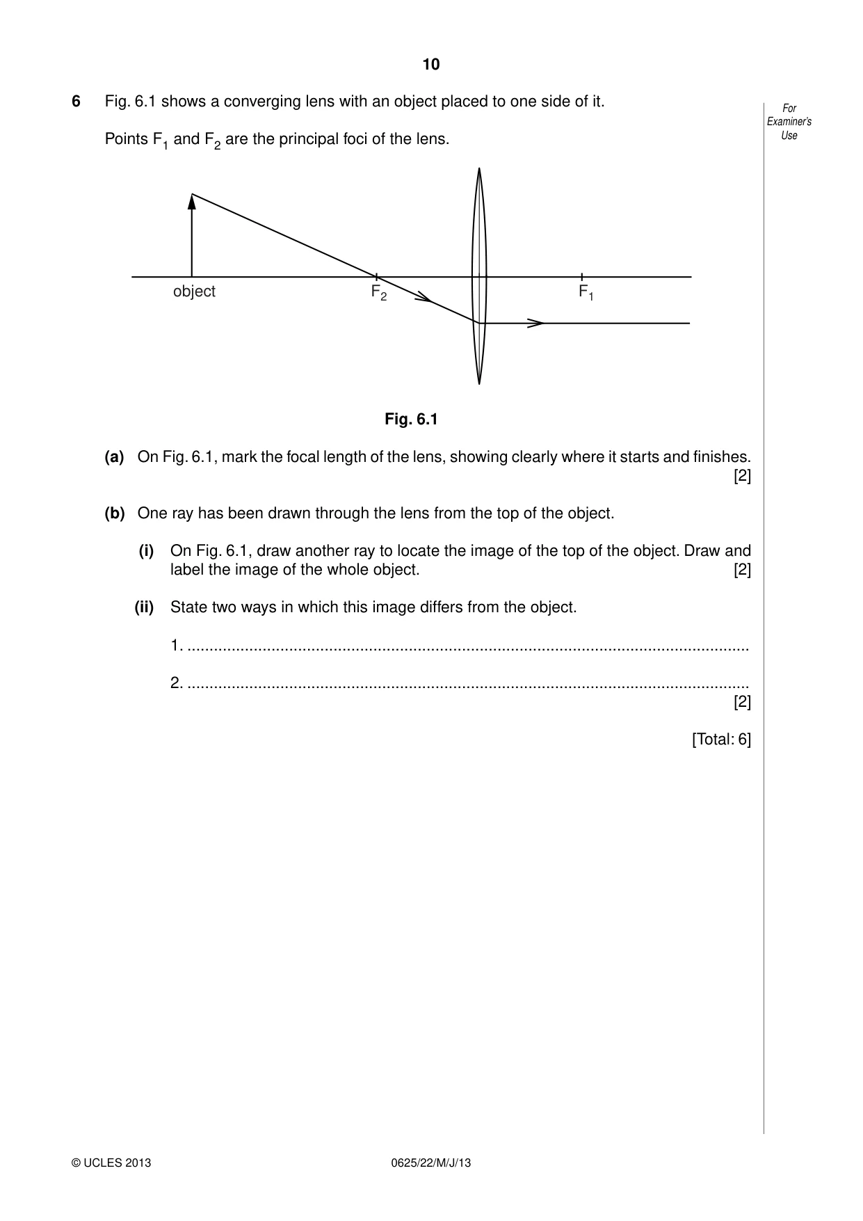 Cambridge IGCSE Physics 0625 2013 May/June Paper 2 · Variant 2 question paper, page 10 of 20