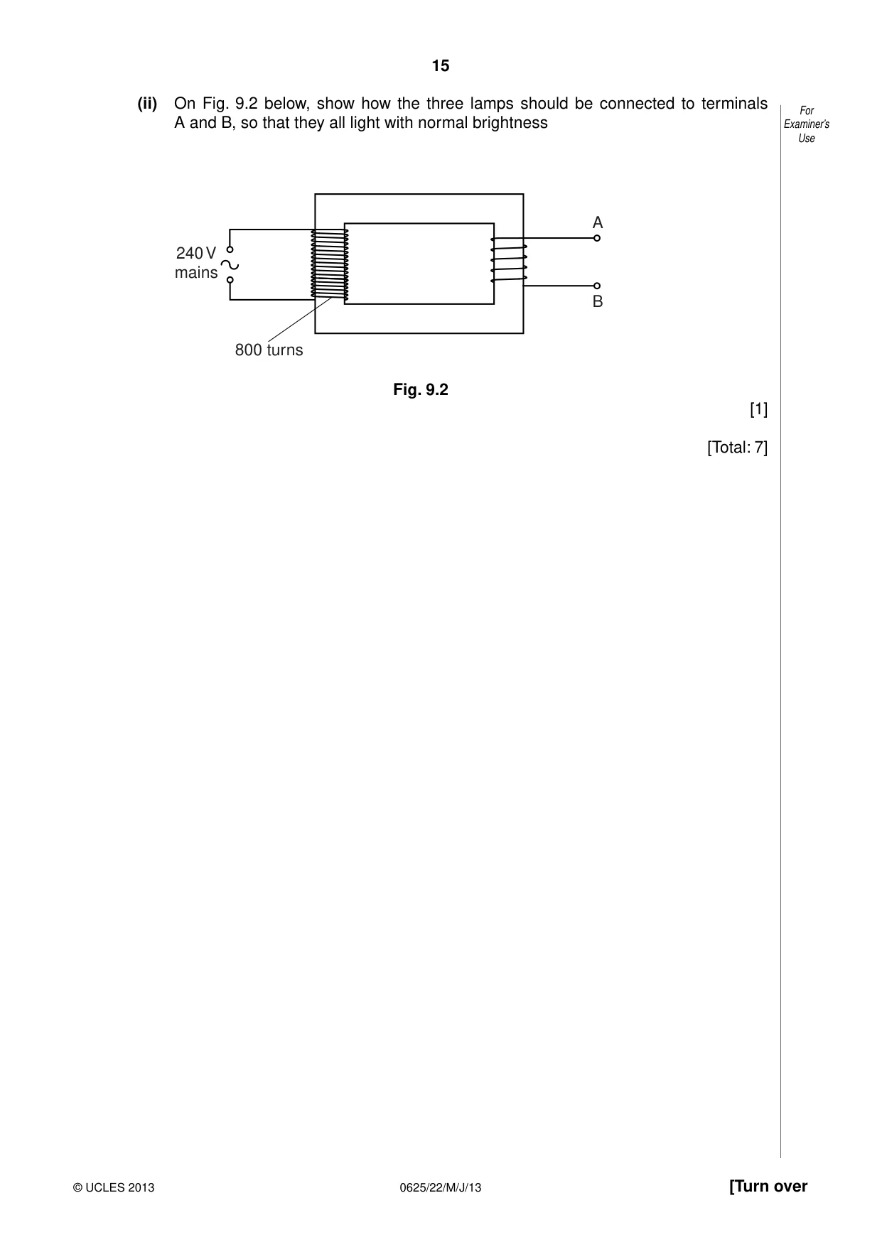 Cambridge IGCSE Physics 0625 2013 May/June Paper 2 · Variant 2 question paper, page 15 of 20