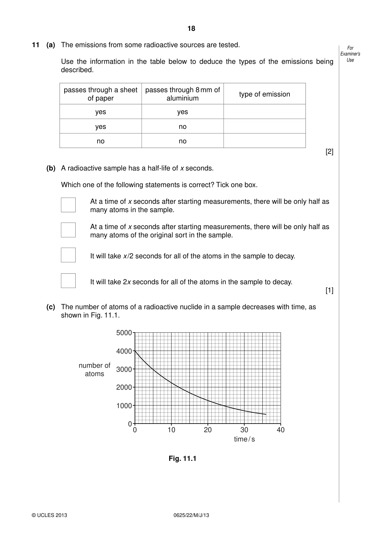 Cambridge IGCSE Physics 0625 2013 May/June Paper 2 · Variant 2 question paper, page 18 of 20