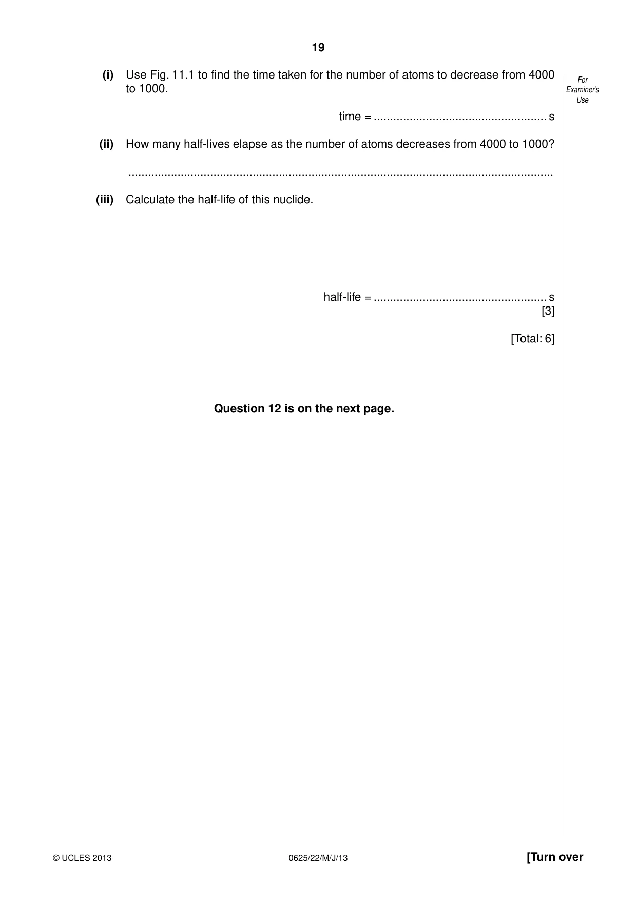 Cambridge IGCSE Physics 0625 2013 May/June Paper 2 · Variant 2 question paper, page 19 of 20