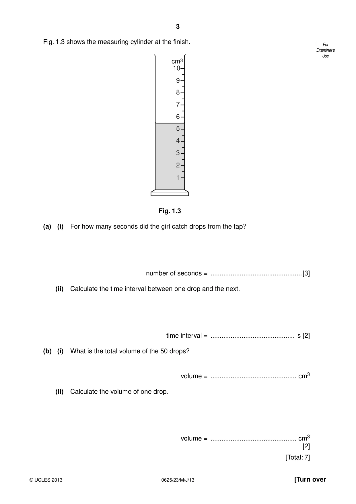 Cambridge IGCSE Physics 0625 2013 May/June Paper 2 · Variant 3 question paper, page 3 of 16