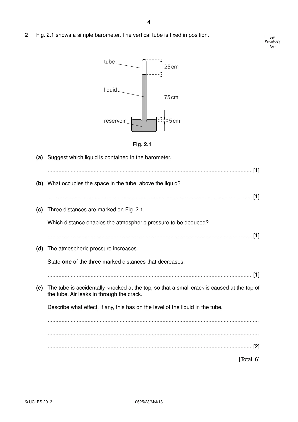 Cambridge IGCSE Physics 0625 2013 May/June Paper 2 · Variant 3 question paper, page 4 of 16