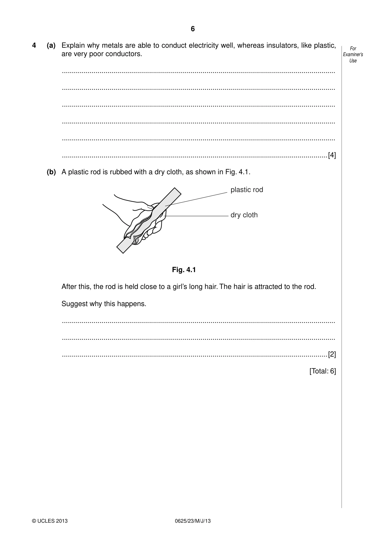 Cambridge IGCSE Physics 0625 2013 May/June Paper 2 · Variant 3 question paper, page 6 of 16
