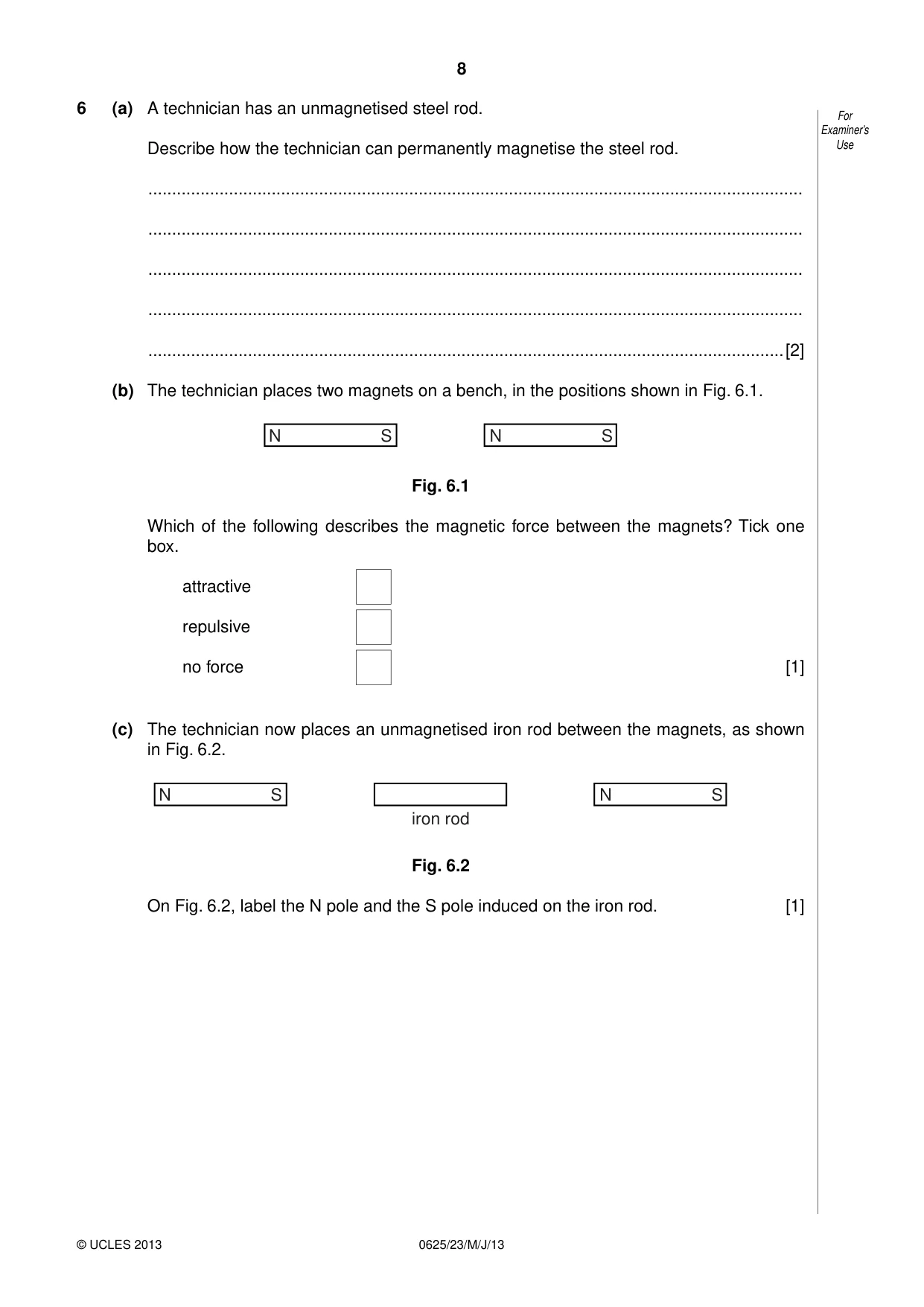 Cambridge IGCSE Physics 0625 2013 May/June Paper 2 · Variant 3 question paper, page 8 of 16
