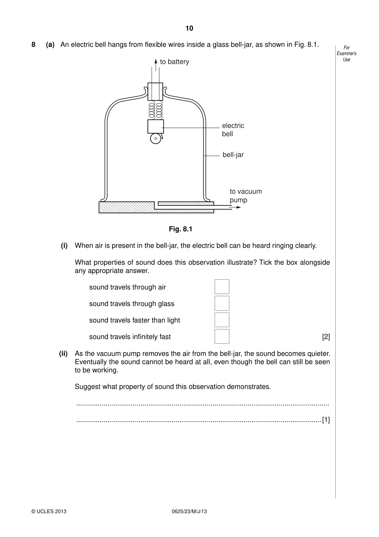 Cambridge IGCSE Physics 0625 2013 May/June Paper 2 · Variant 3 question paper, page 10 of 16
