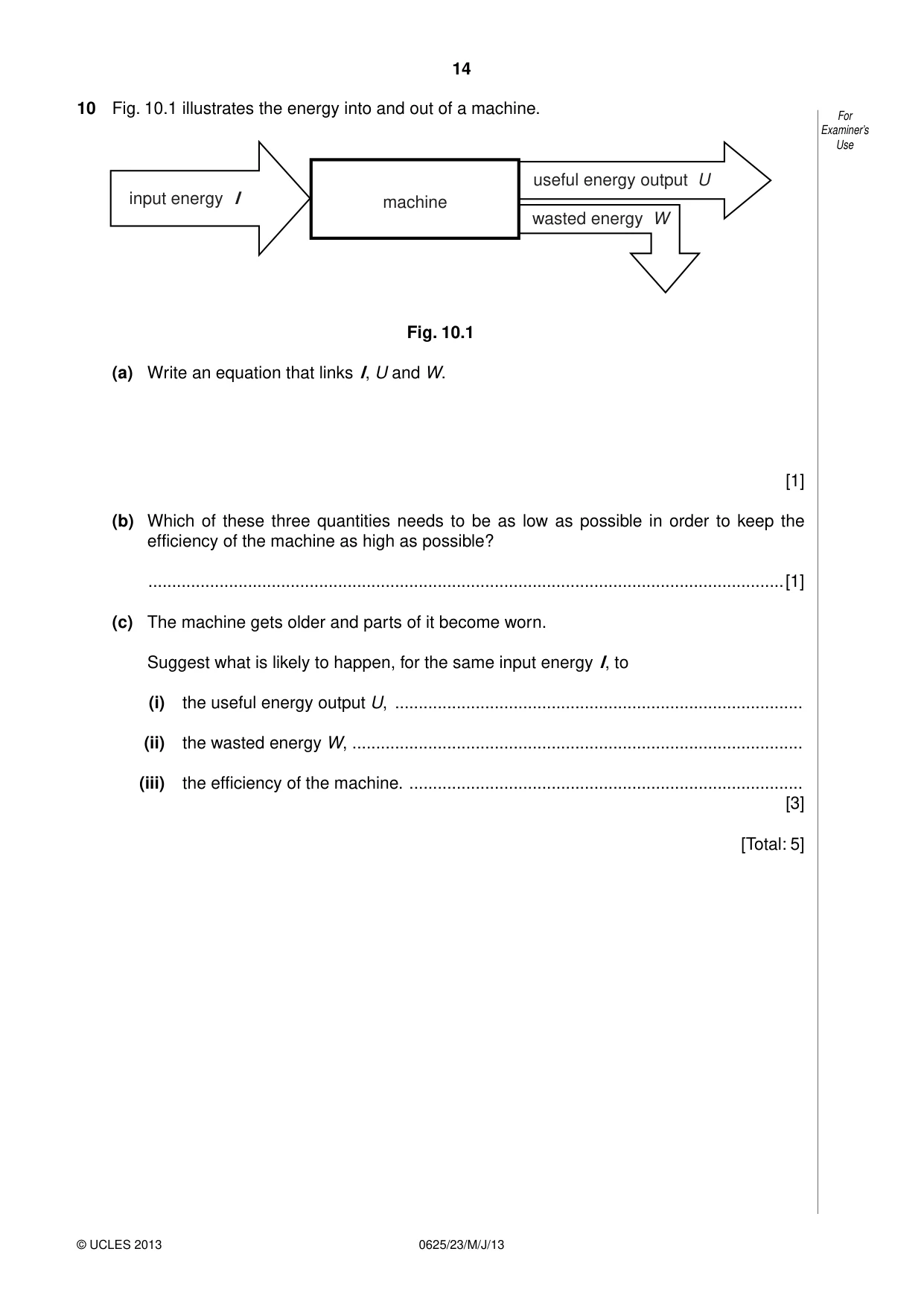 Cambridge IGCSE Physics 0625 2013 May/June Paper 2 · Variant 3 question paper, page 14 of 16